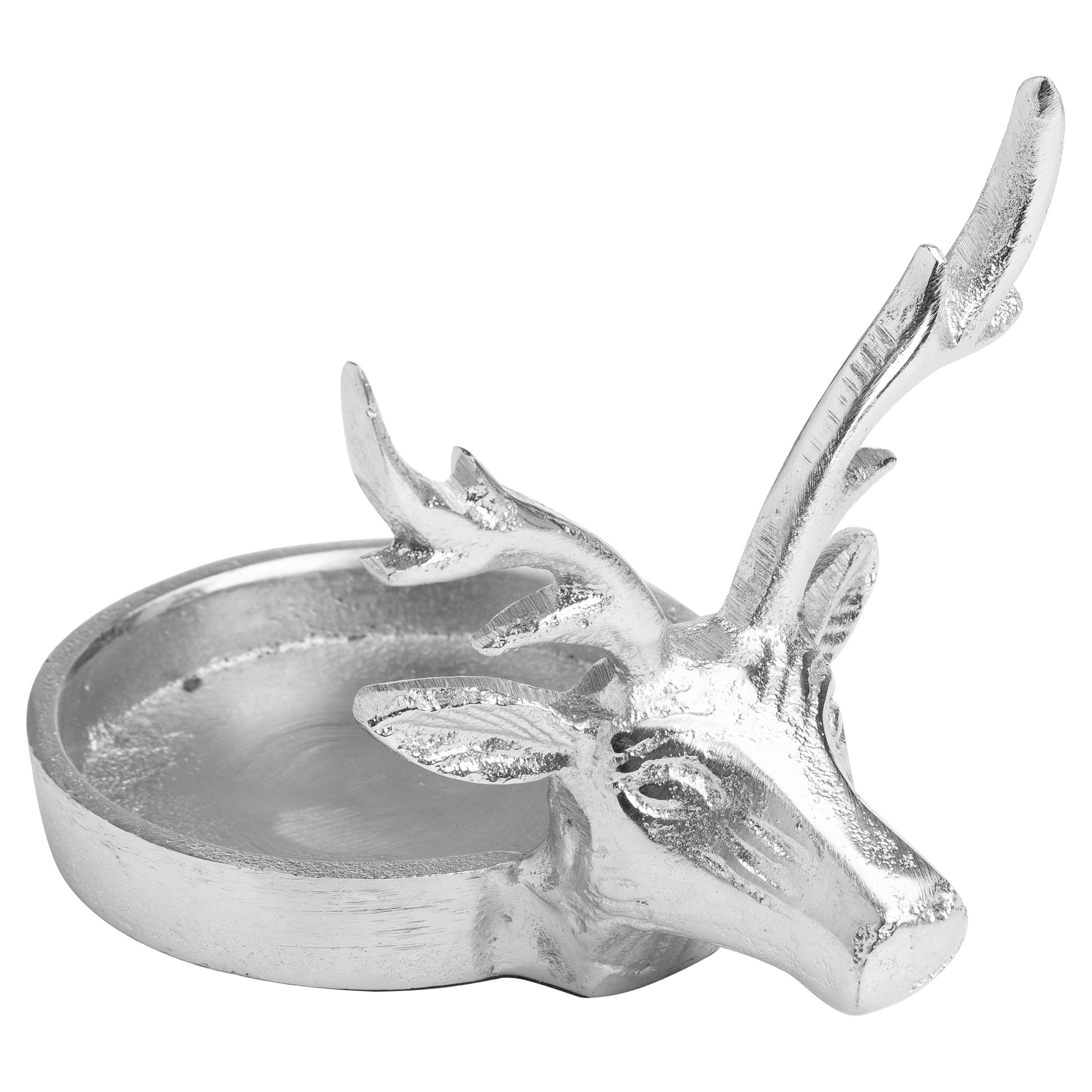 Farrah Collection Silver Stag Candle Holder - Image 1