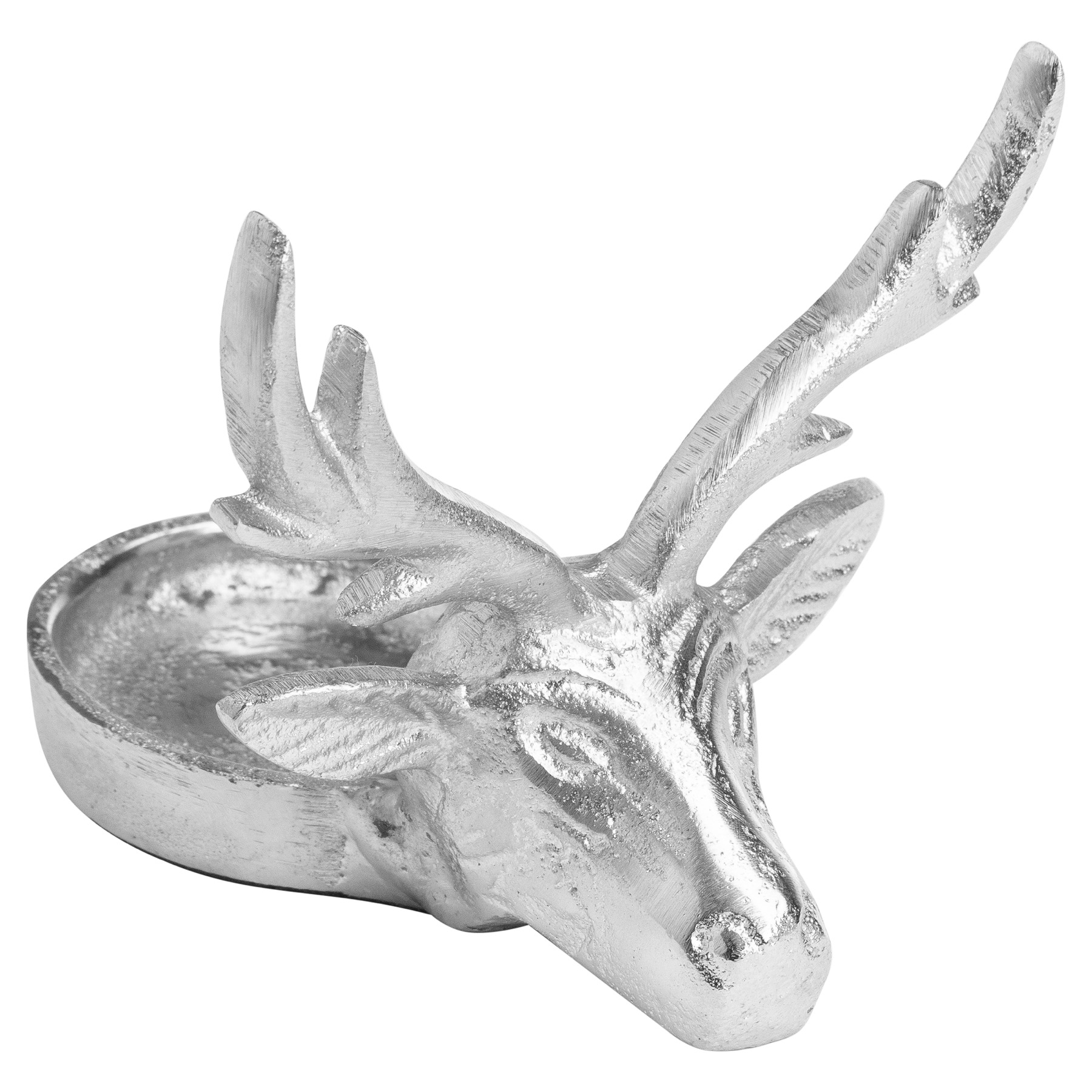 Farrah Collection Silver Stag Tea light Candle Holder - Image 1