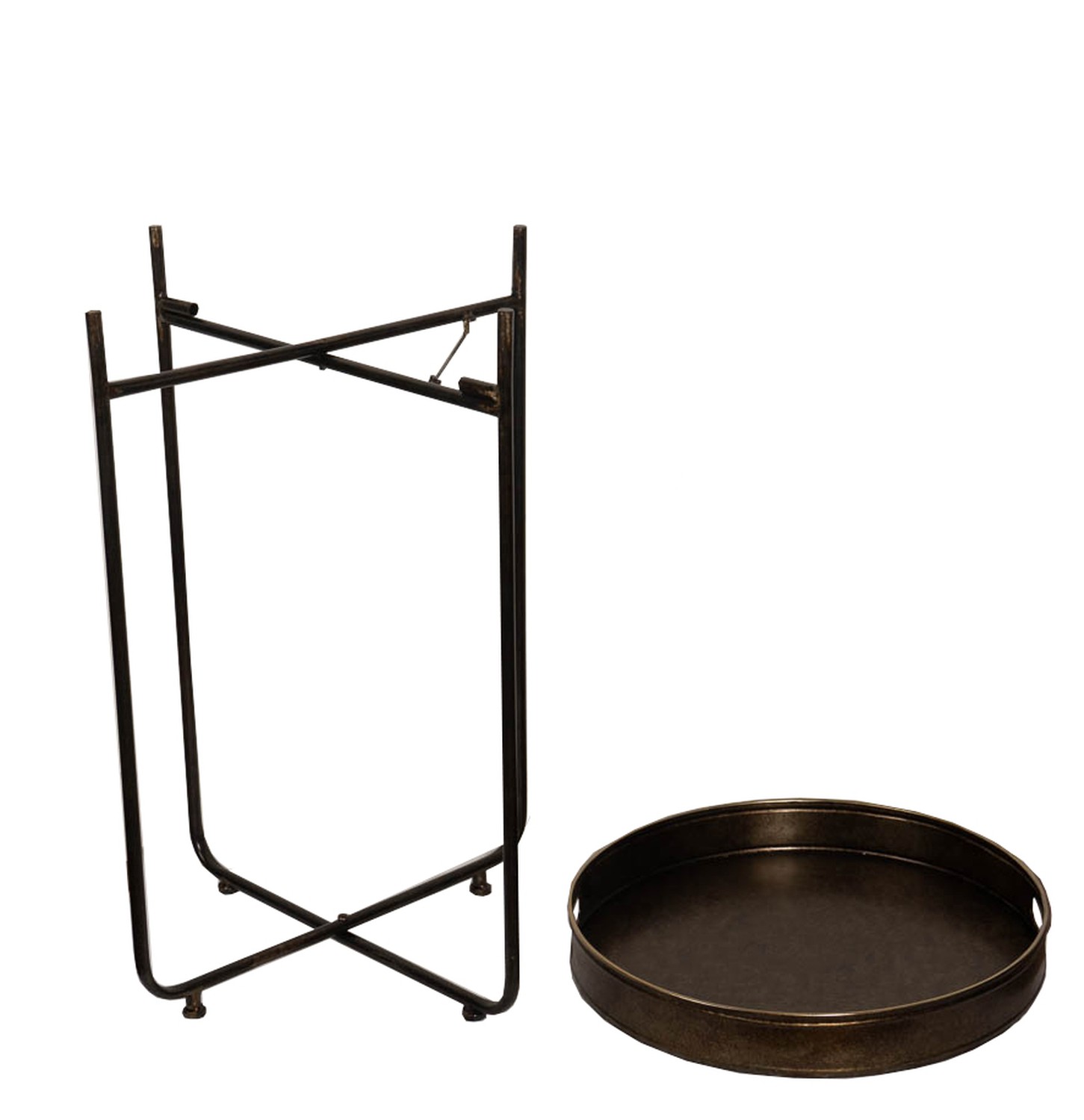 Tall Antique Bronze Tray With Stand Wholesale by Hill Interiors