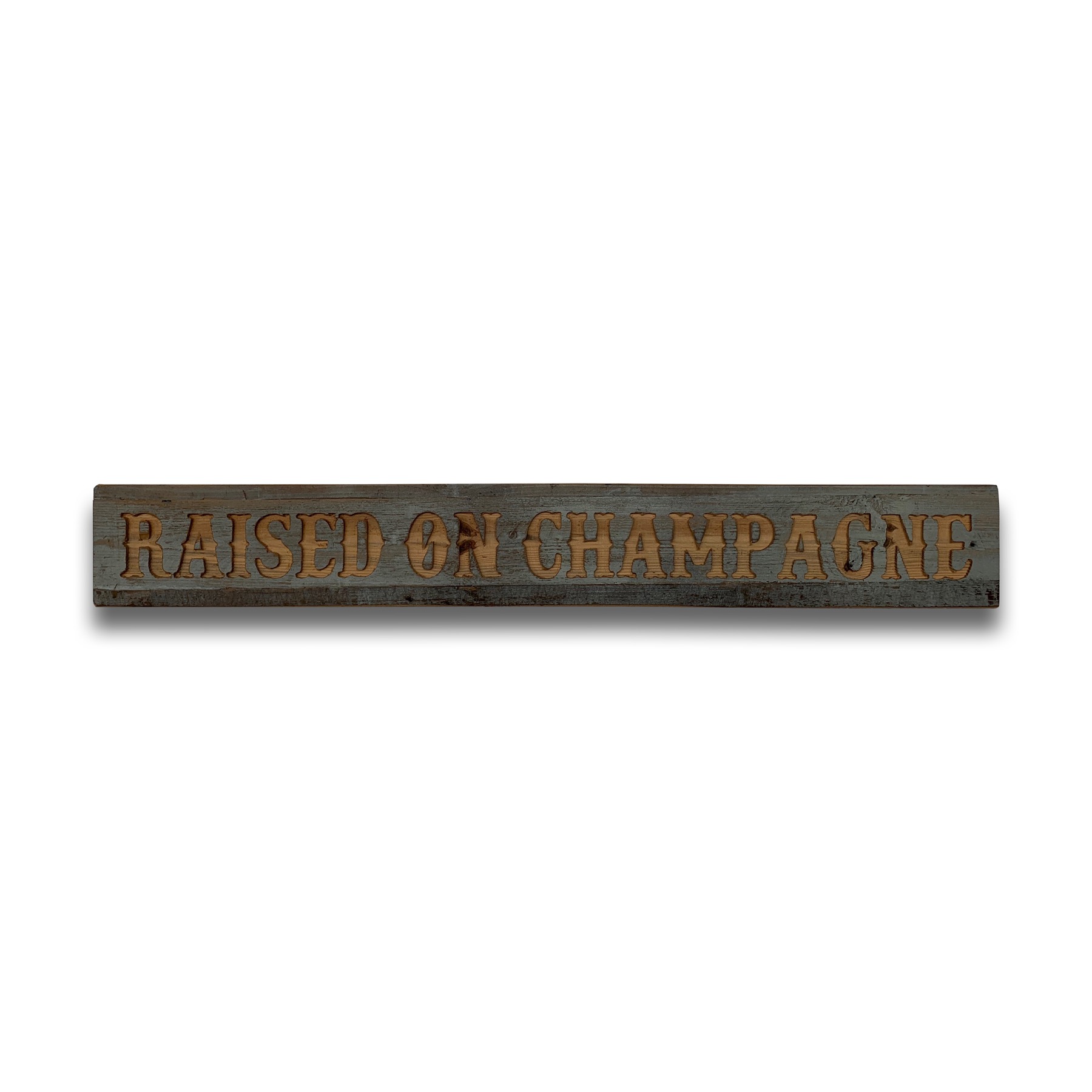 Champagne Grey Wash Wooden Message Plaque - Image 1