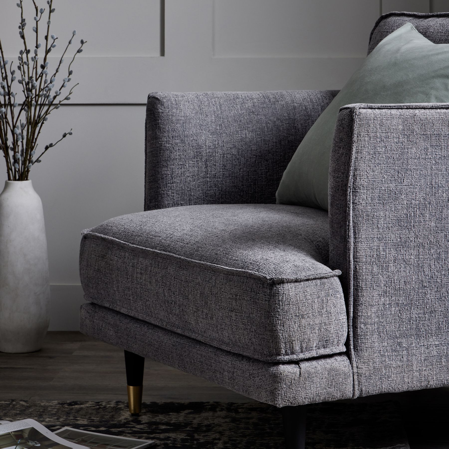 Hampton Grey Large Arm Chair - Image 6