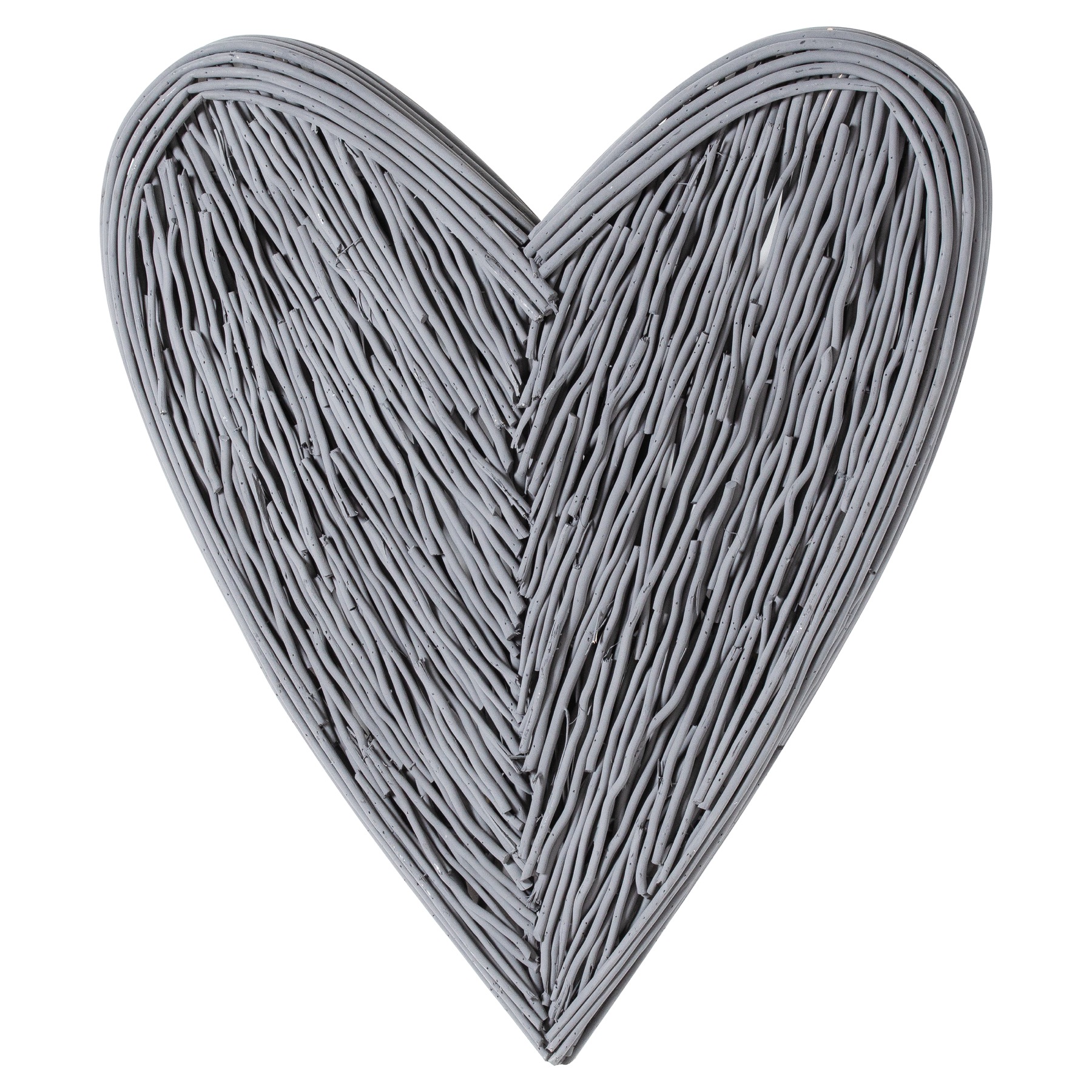 Large Grey Willow Branch Heart - Image 1