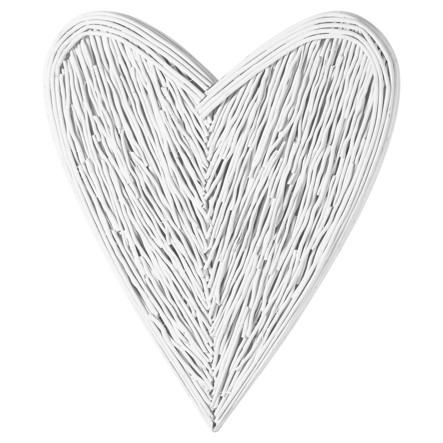 White Wicker Heart with Chalk Board 