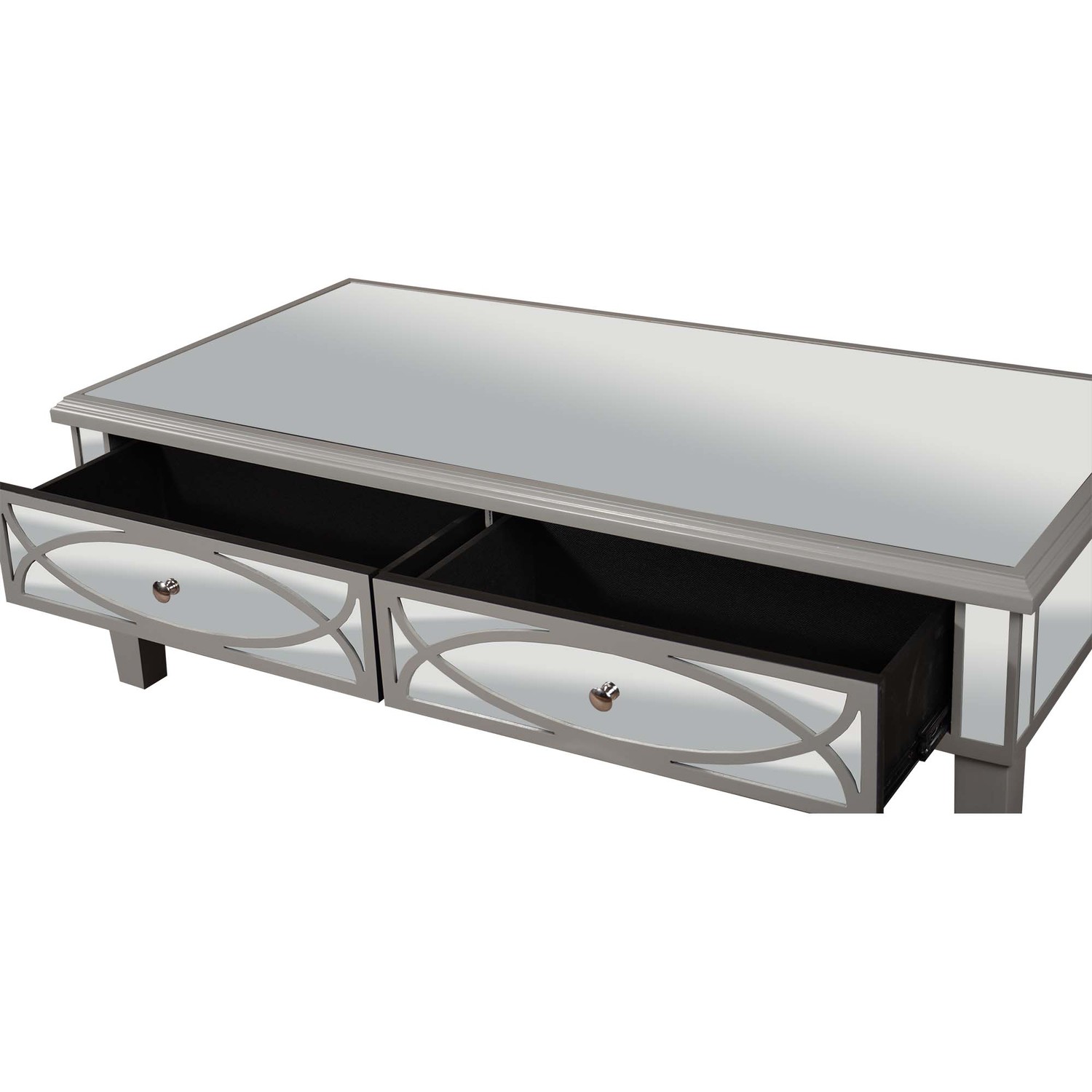 Paloma Collection Mirrored Coffee Table - Image 2