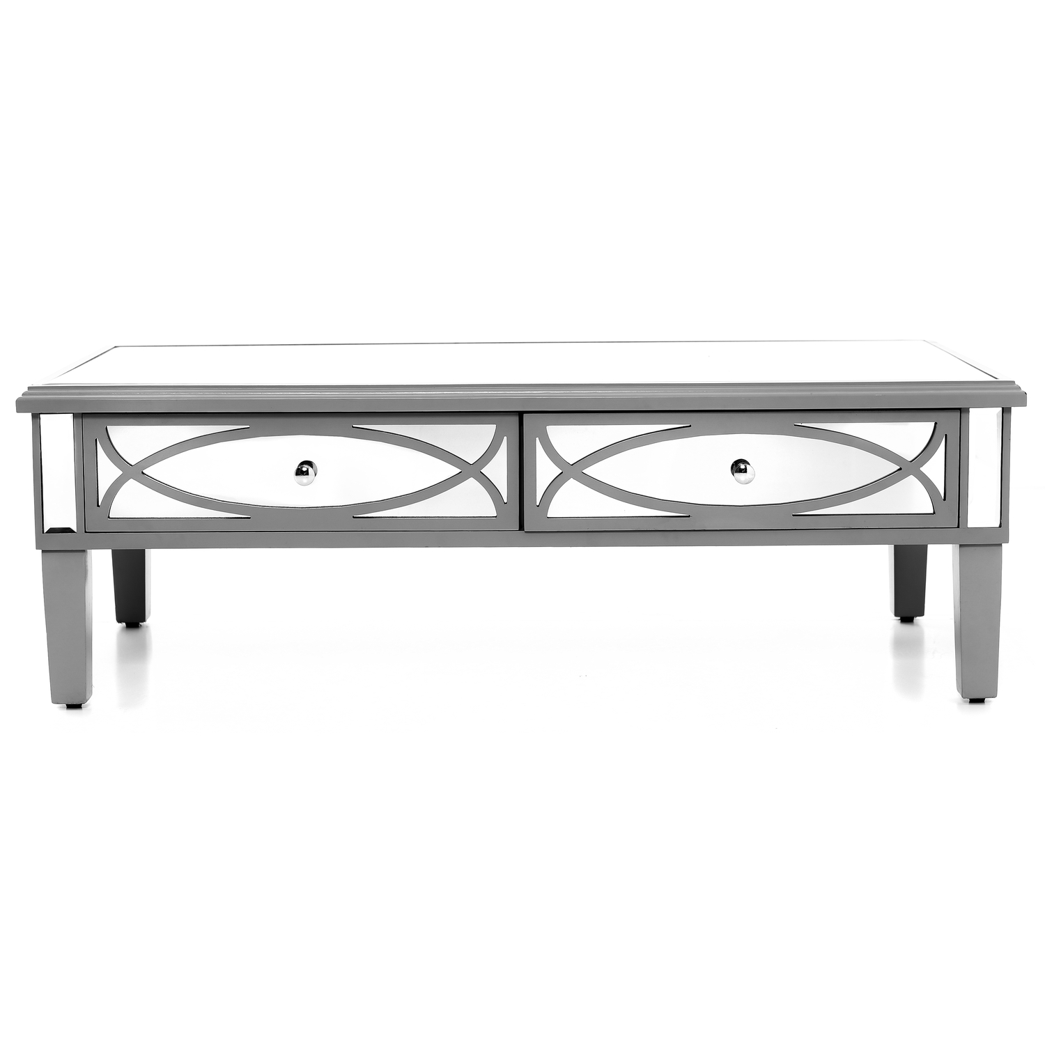 Paloma Collection Mirrored Coffee Table - Image 1