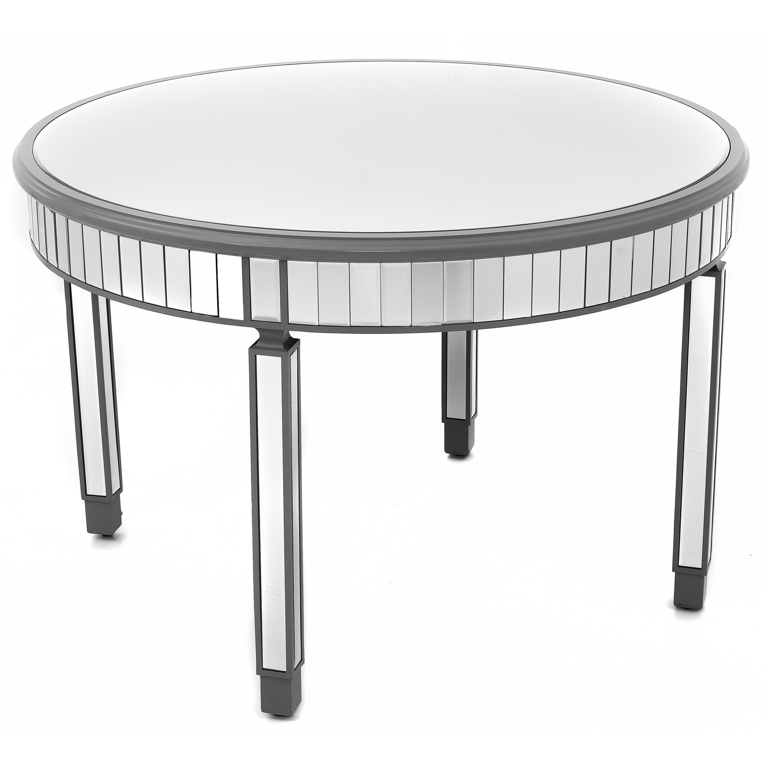 Paloma Collection Mirrored Round Dining Table - Image 1