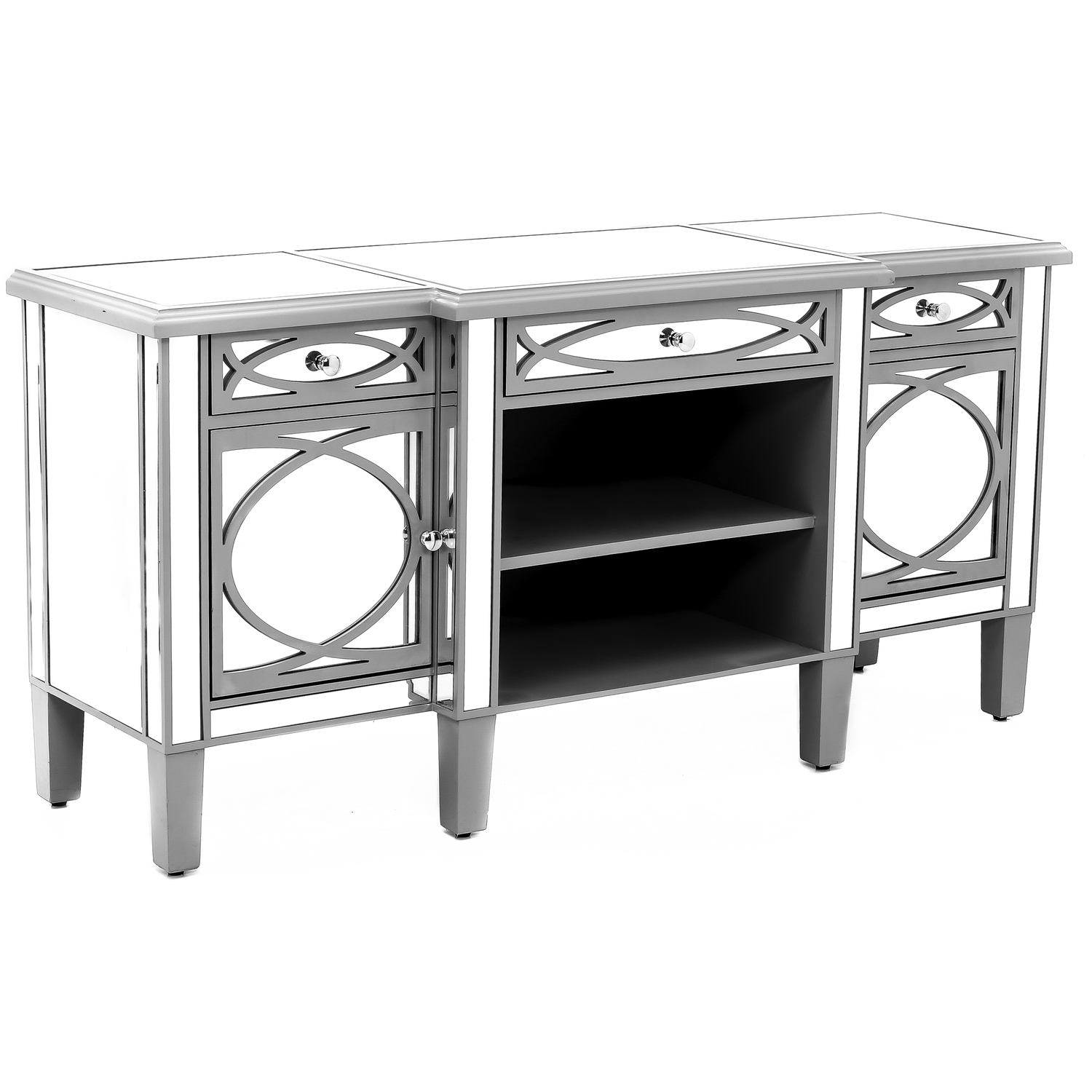 Paloma Collection Mirrored Media Unit - Image 1