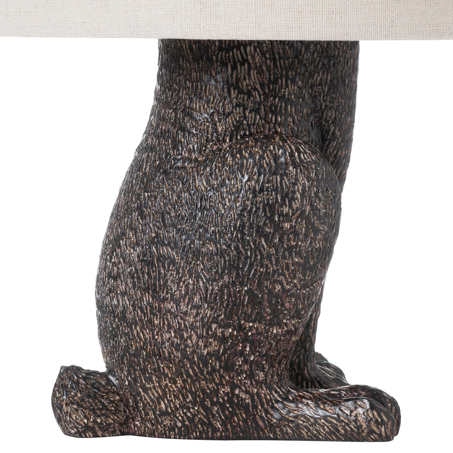 Hare Table Lamp With Linen Shade - Image 3