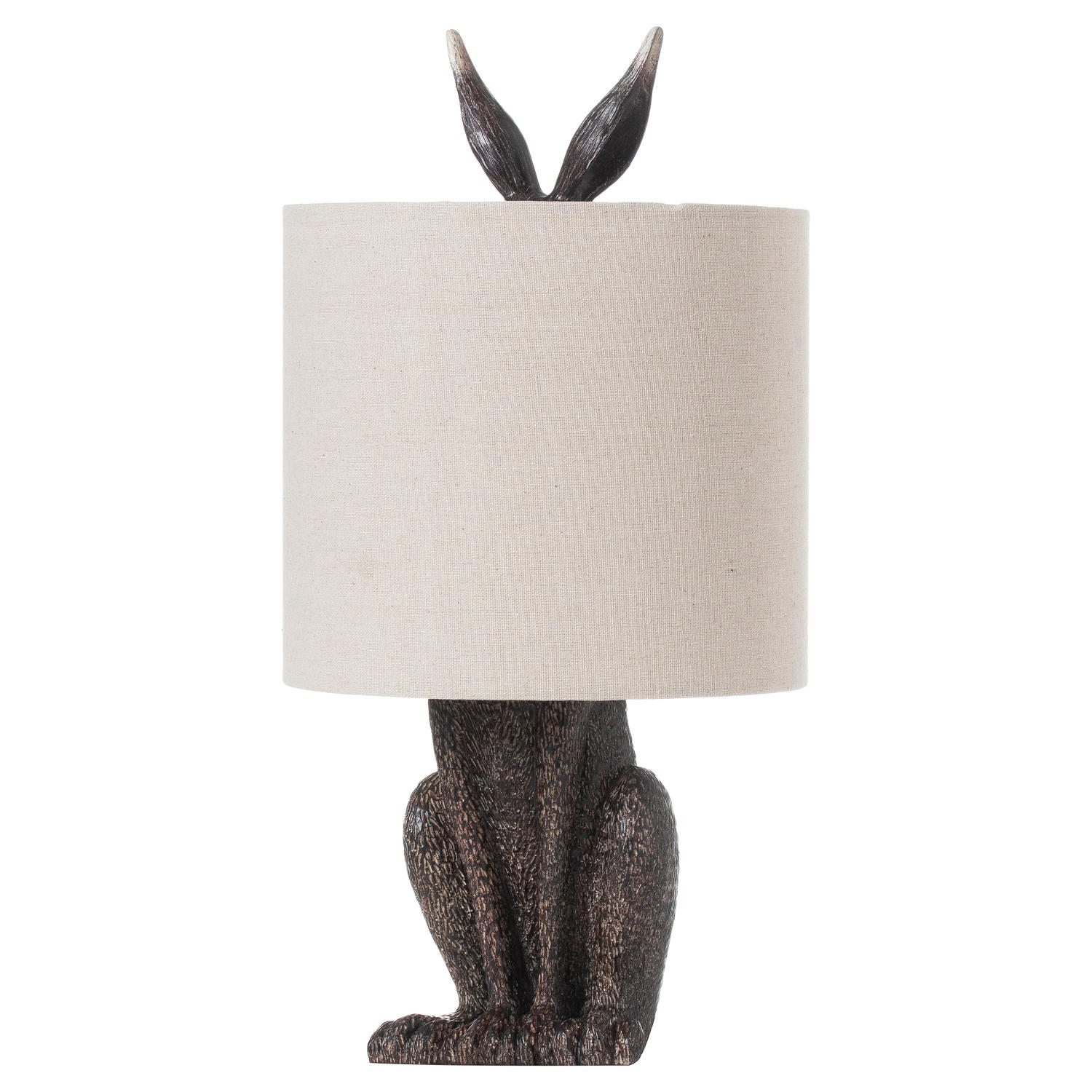 Hare Table Lamp With Linen Shade - Image 1