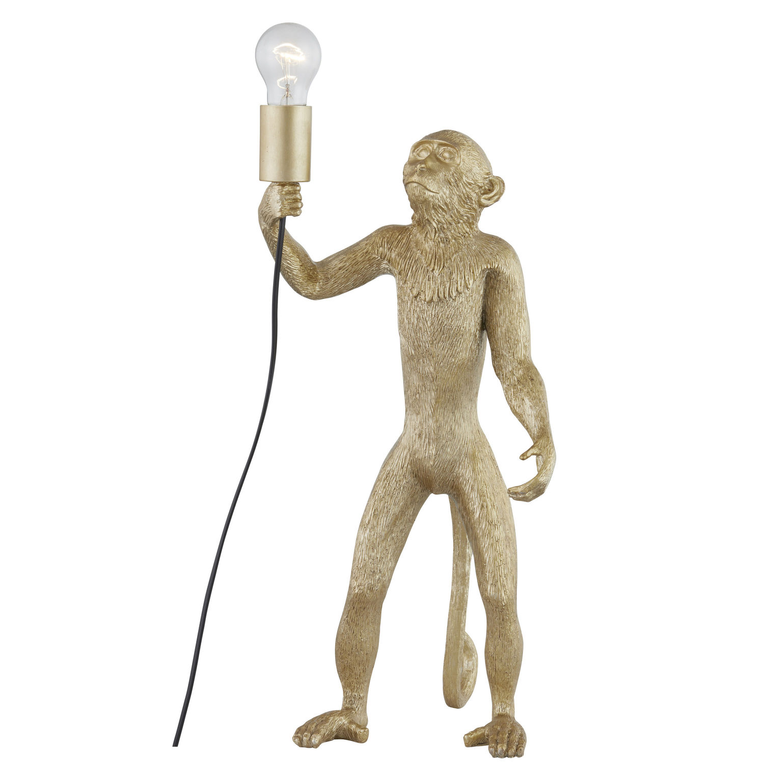 Chip The Monkey Standing Gold Table Lamp - Image 3