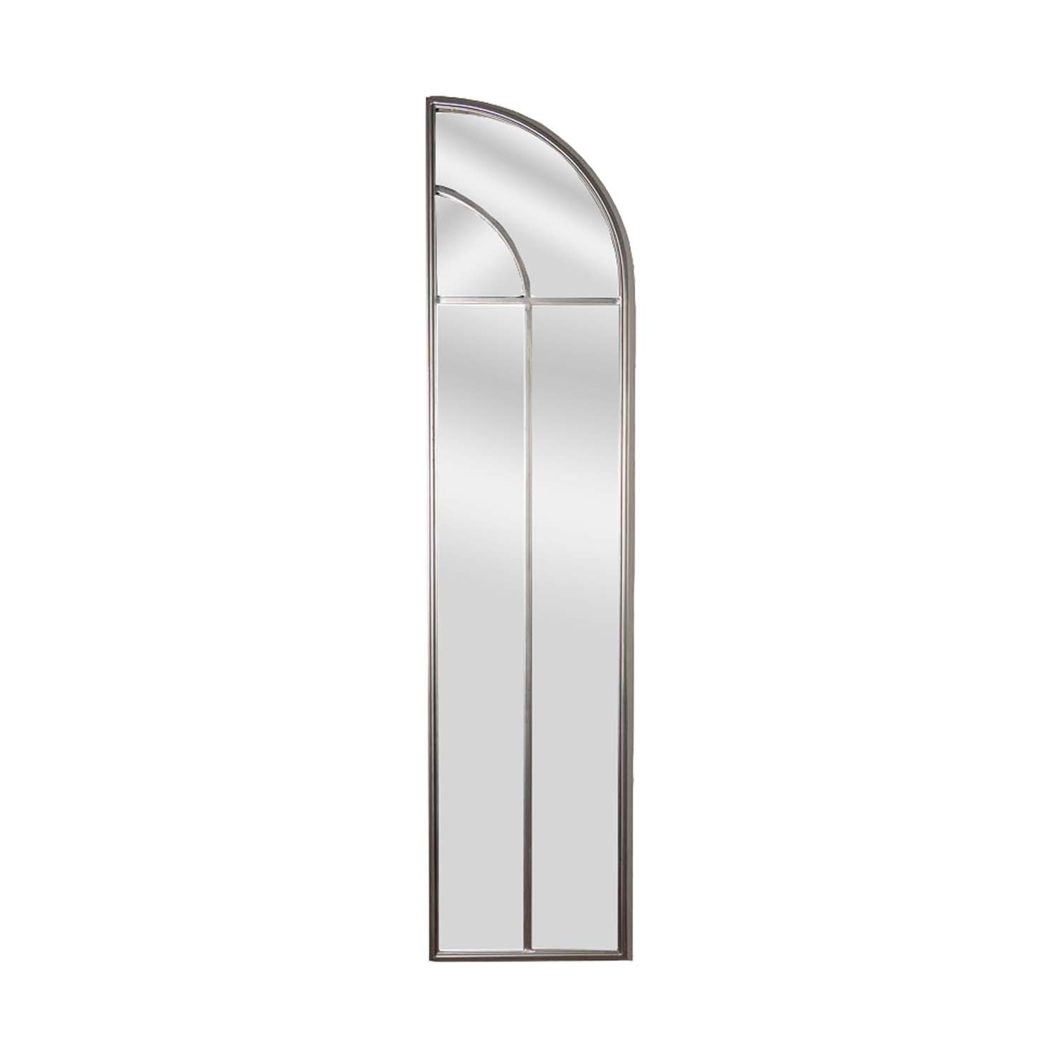 Antique Silver Arch Window Mirror Set - Image 3