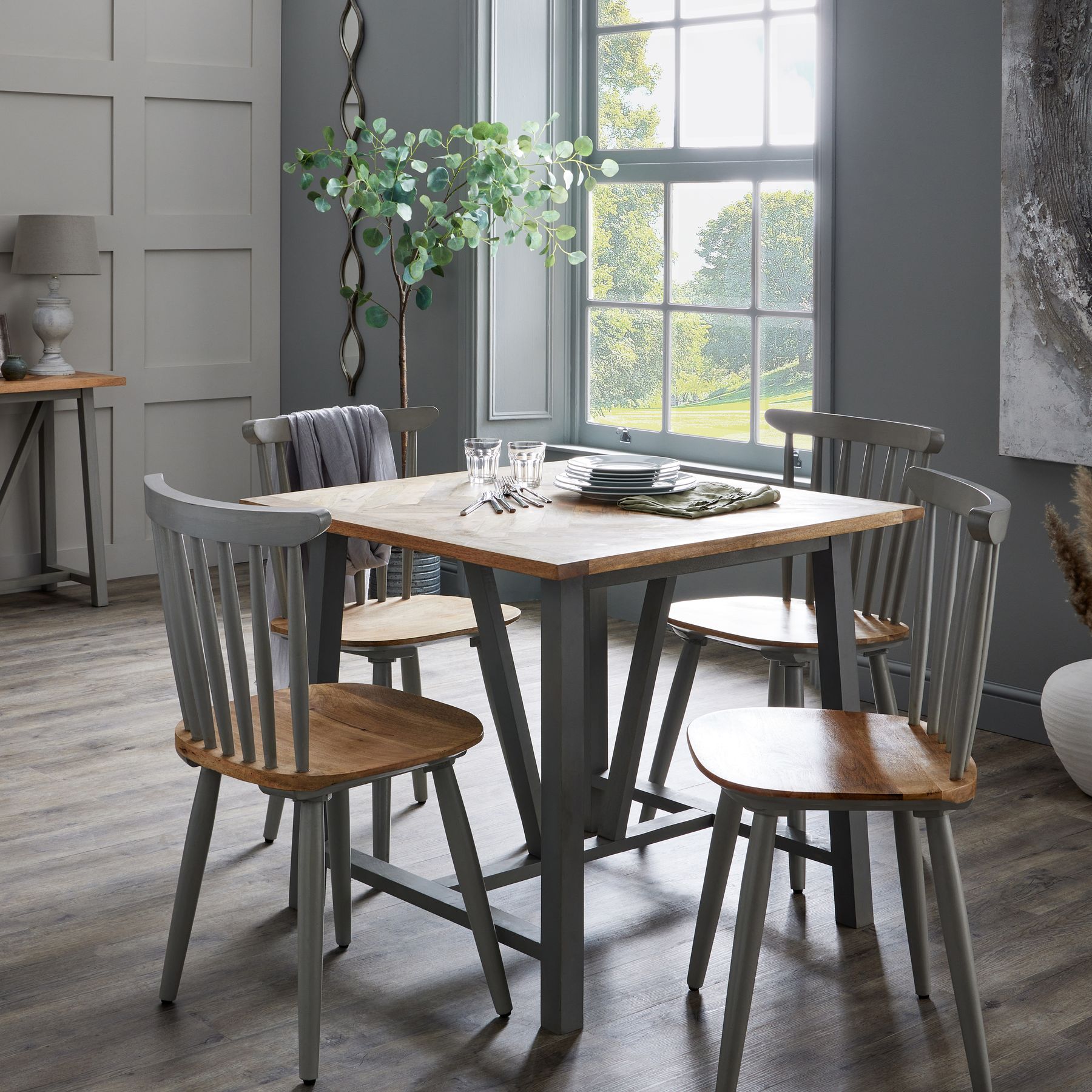 Nordic Grey Collection Square Dining Table - Image 4
