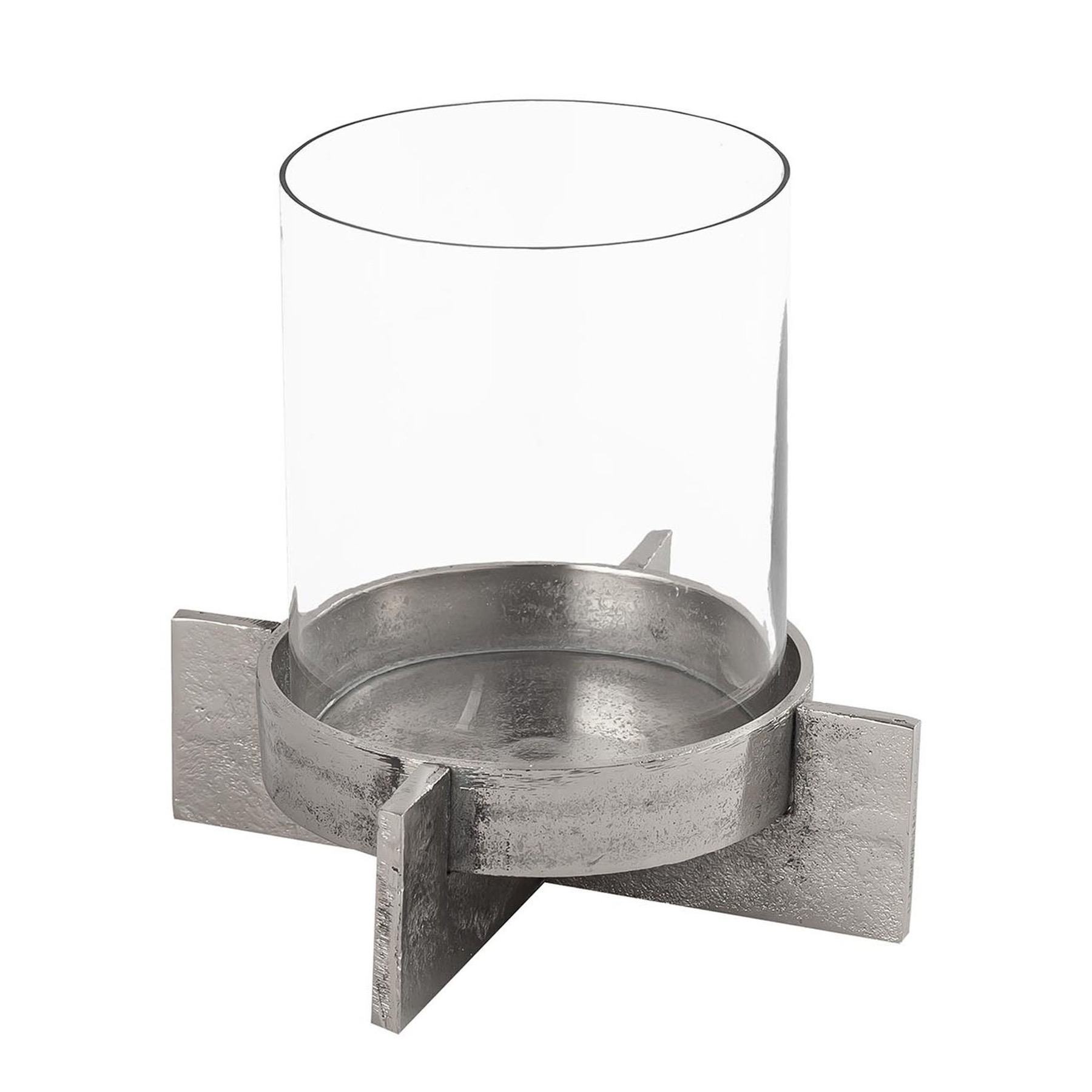 Farrah Collection Silver Candle Holder - Image 1