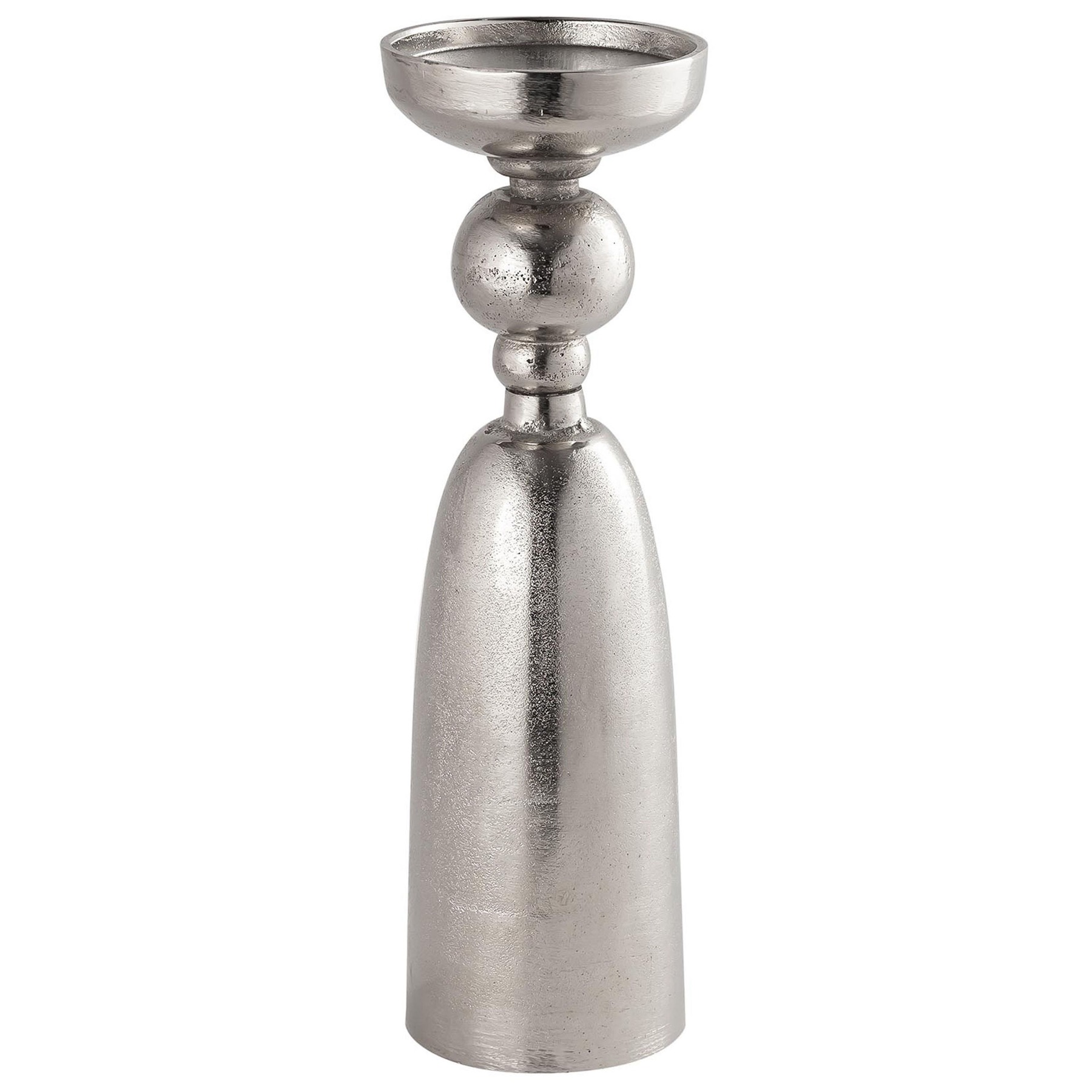 Farrah Collection Silver Extra Large Pillar Candle Holder - Image 1