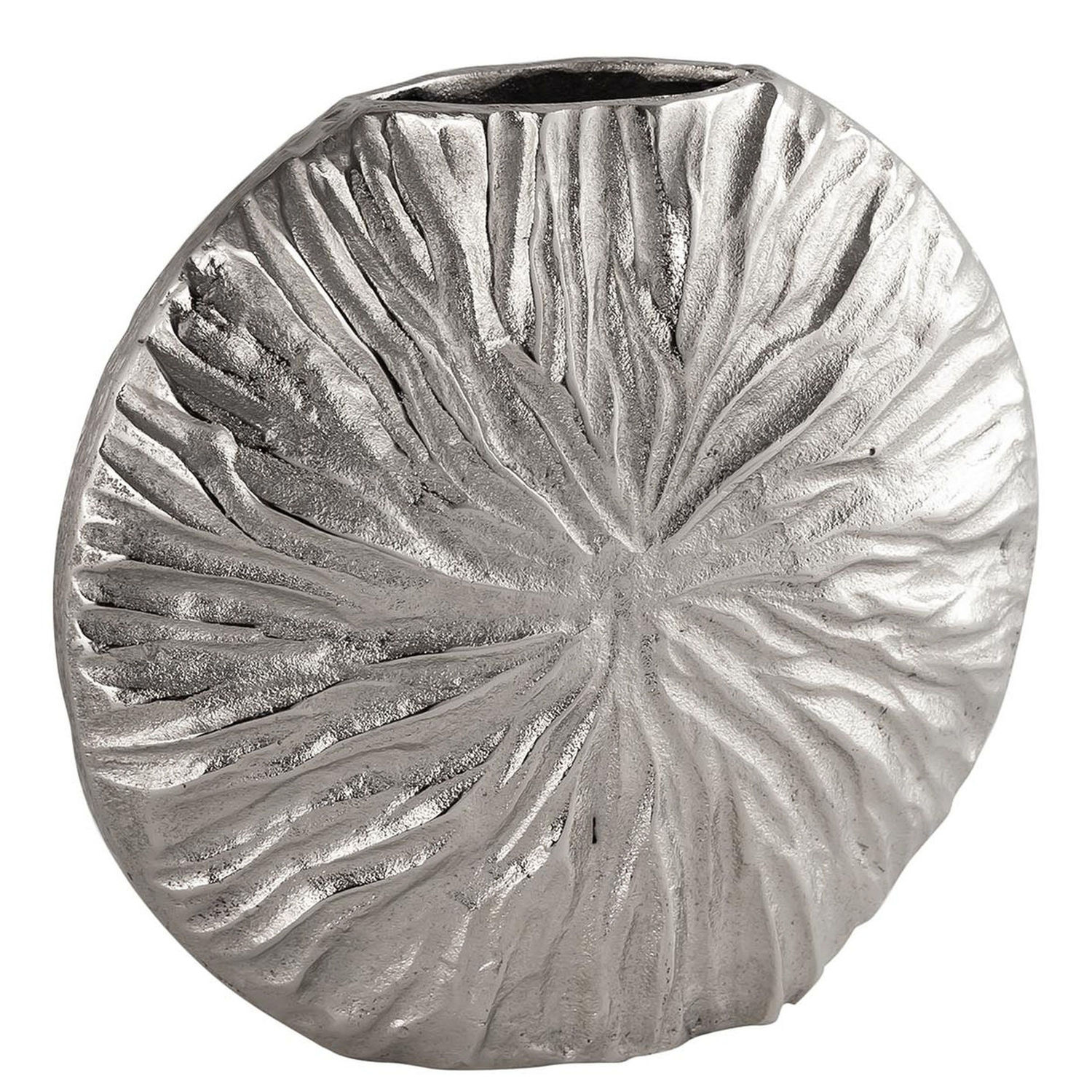 Farrah Collection Silver Textured Medium Vase - Image 1