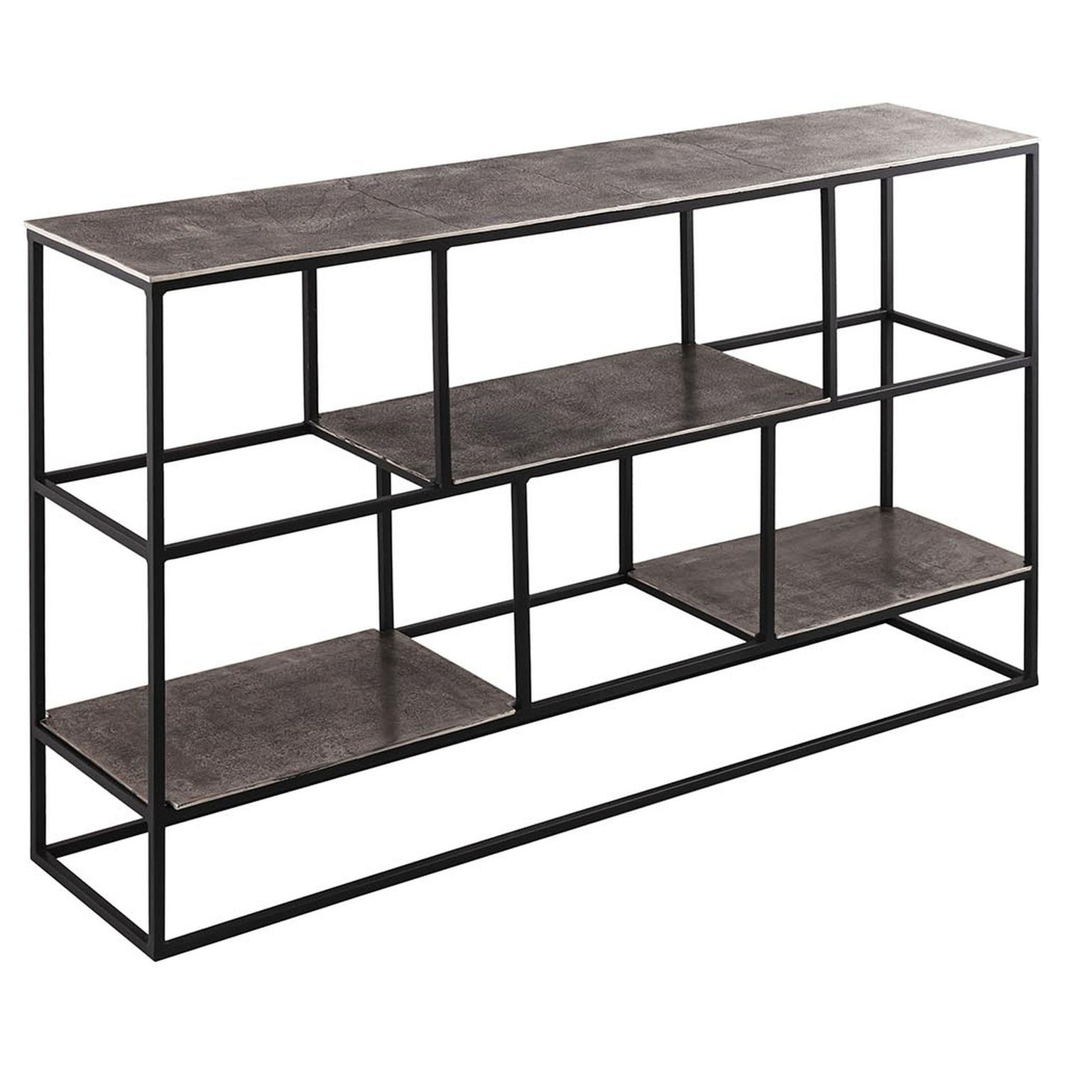 Farrah Collection Silver Multi Shelf Unit - Image 1