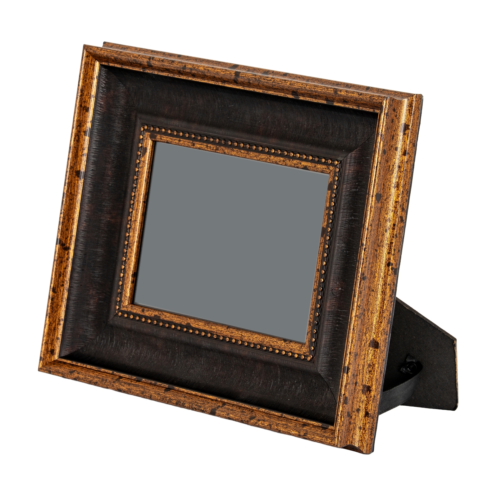 Black  Antique Gold Beaded 4X6 Photo Frame - Image 3