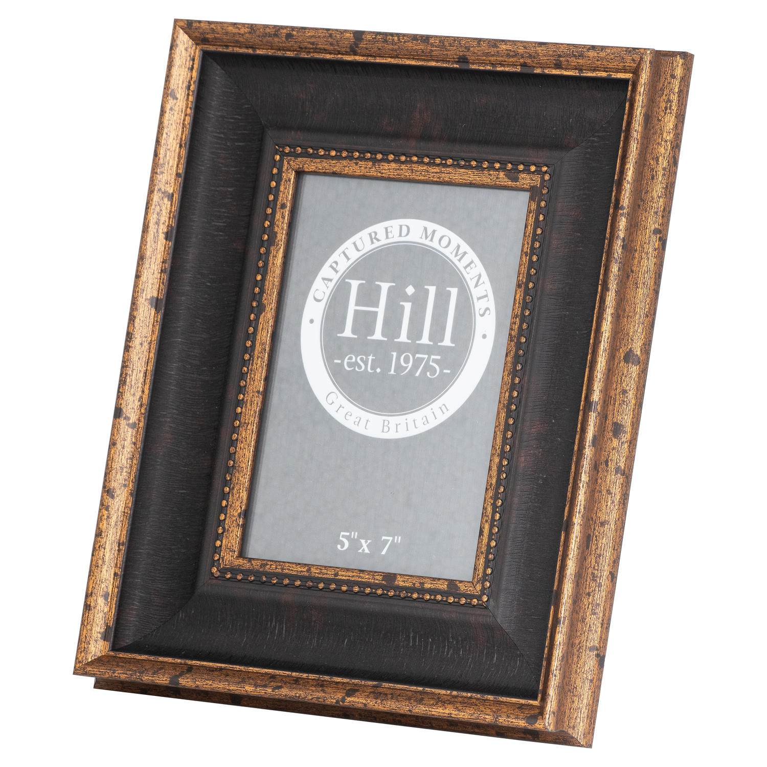 Black And Antique Gold Beaded 5X7 Photo Frame - Image 1