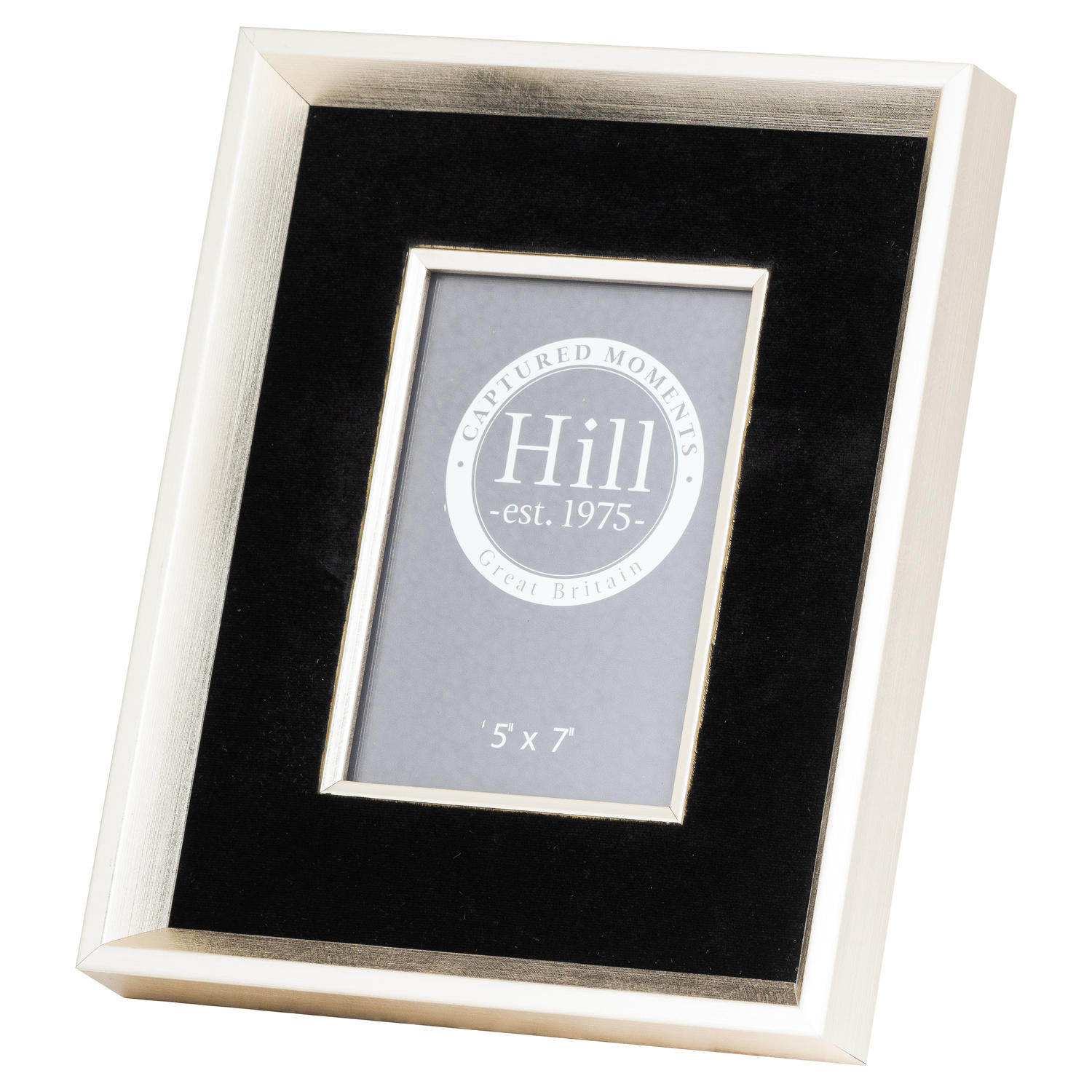 Antiqued Pewter Deep Framed Black Velvet 5X7 Photo Frame Wholesale by