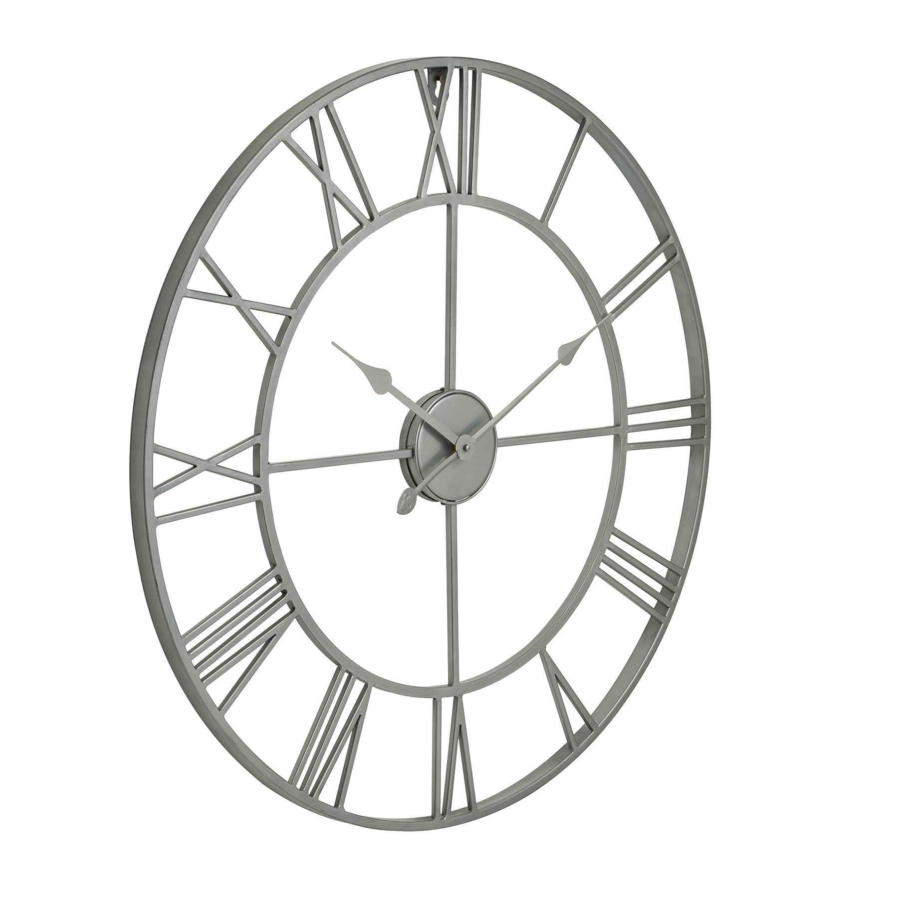 Silver Skeleton Wall Clock - Image 1