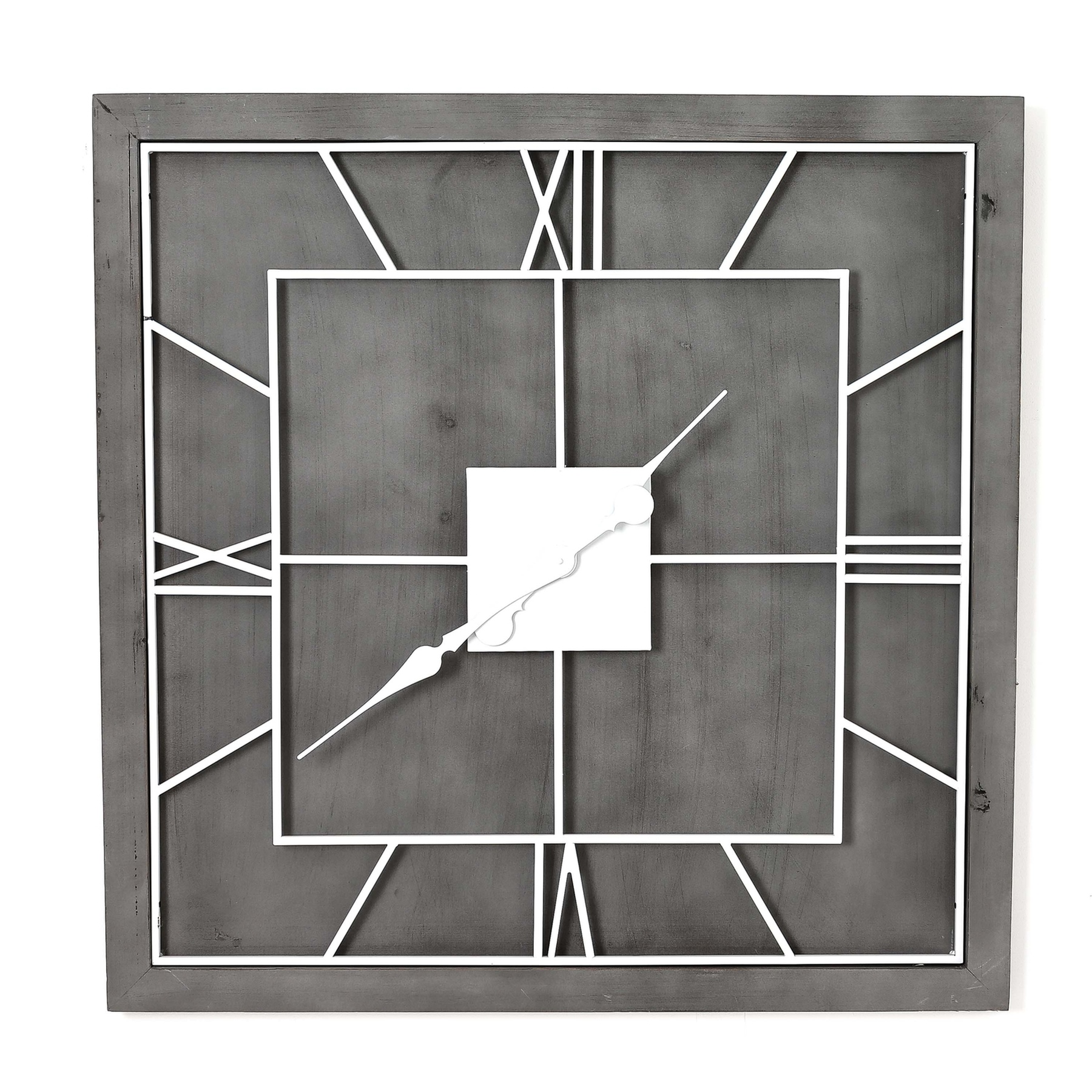 Williston Grey Large Square Wall Clock - Image 1