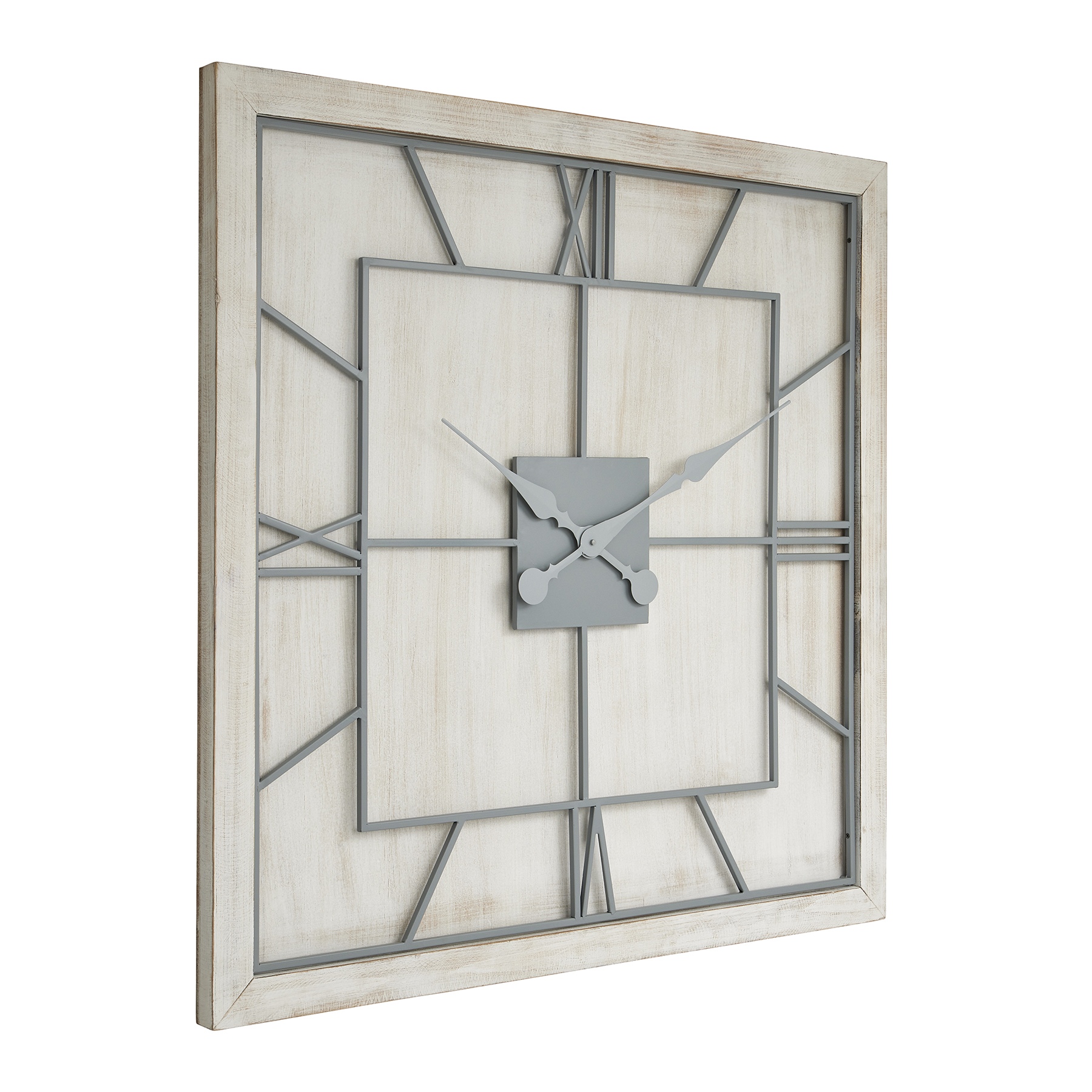 Williston White Square Large Wall Clock - Image 1