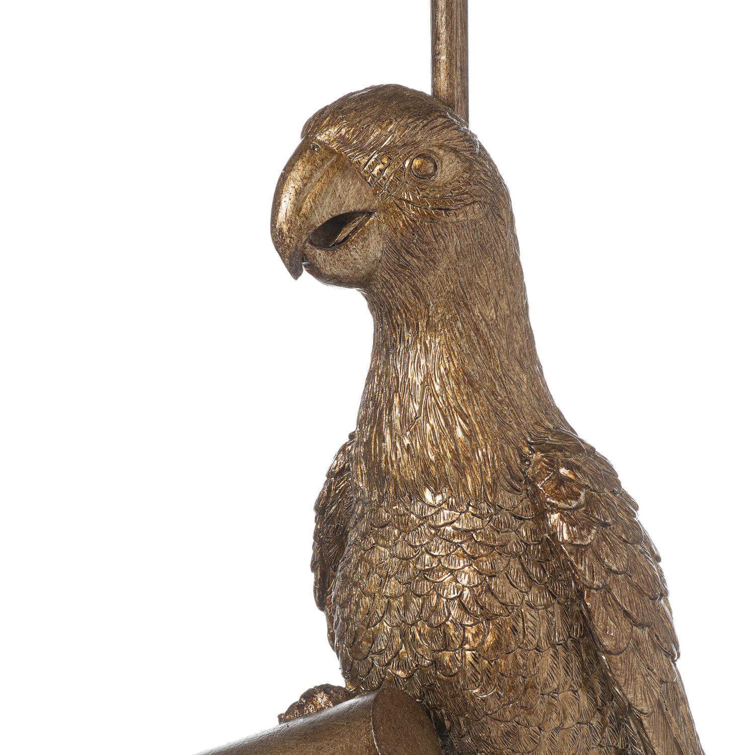 Percy The Parrot Gold Table Lamp With Teal Velvet Shade - Image 2