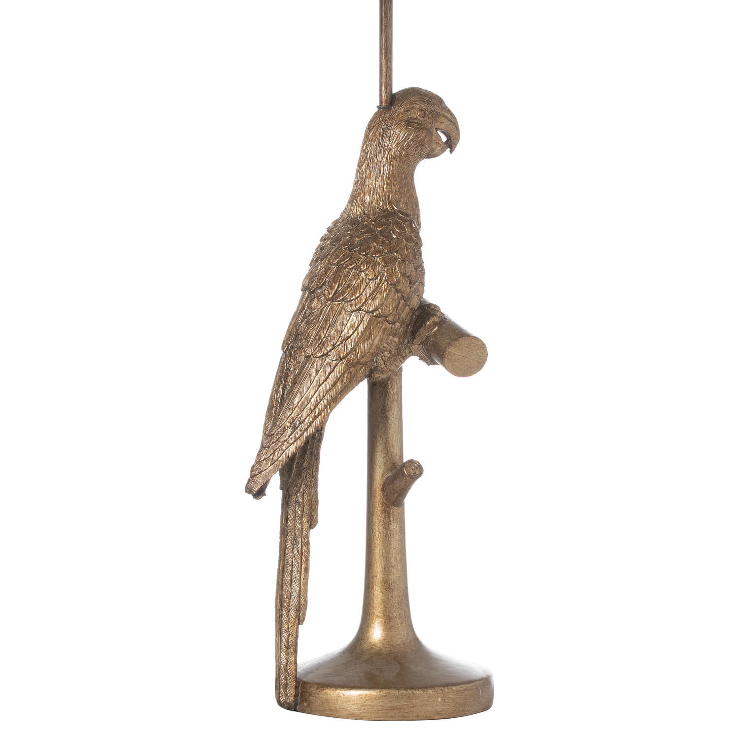 Percy The Parrot Gold Table Lamp With Teal Velvet Shade - Image 3