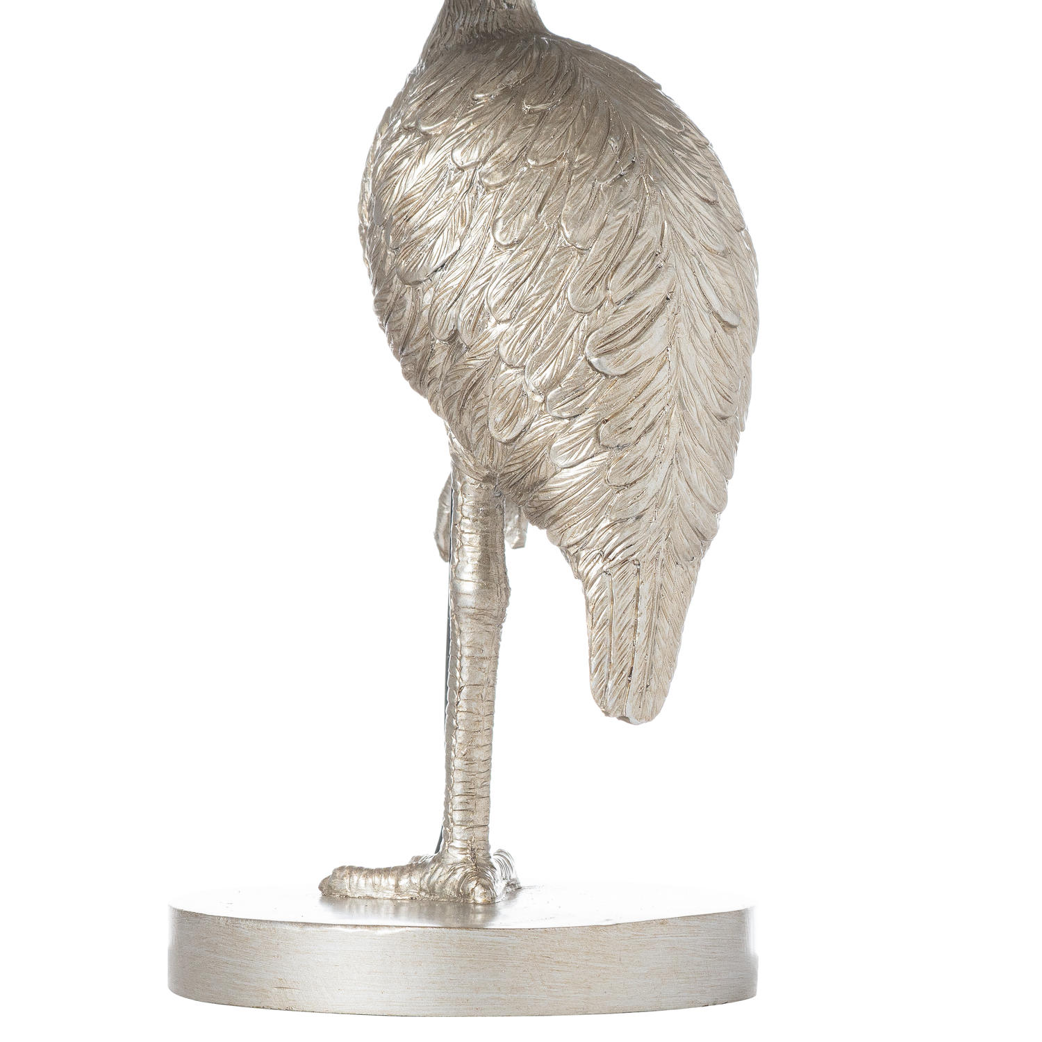 Florence The Flamingo Silver Table Lamp With Grey Shade - Image 3