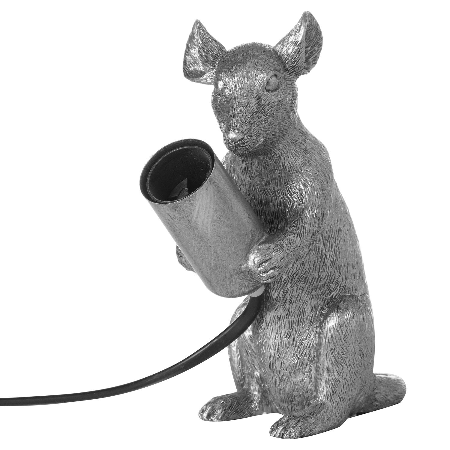 Milton The Mouse Silver Table Lamp - Image 1