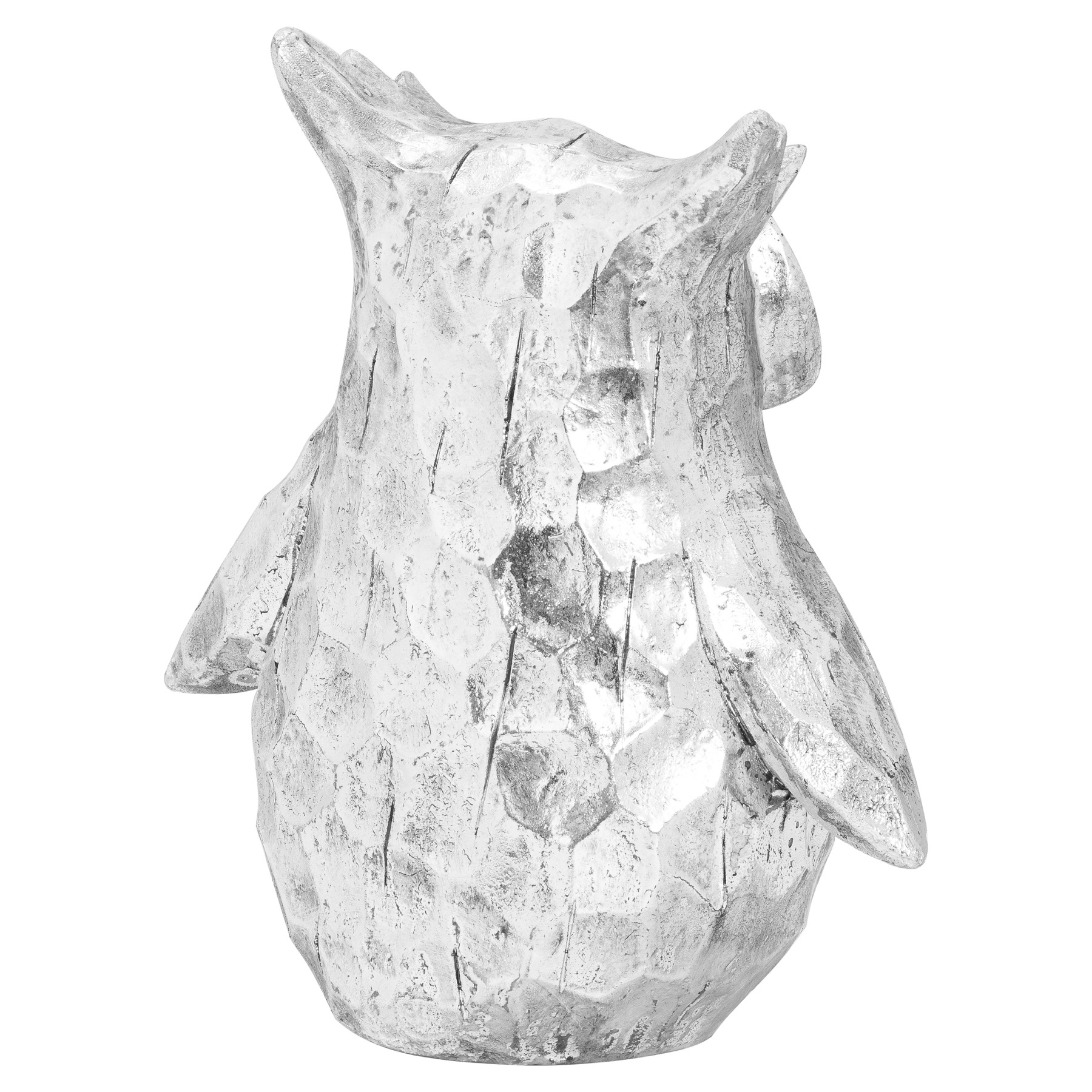 Olive The Large Silver Ceramic Owl - Image 2