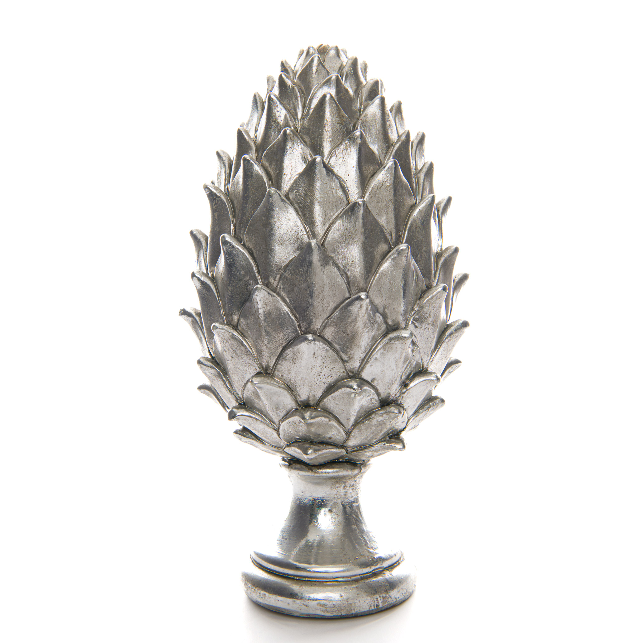 Tall Silver Pinecone Finial - Image 1