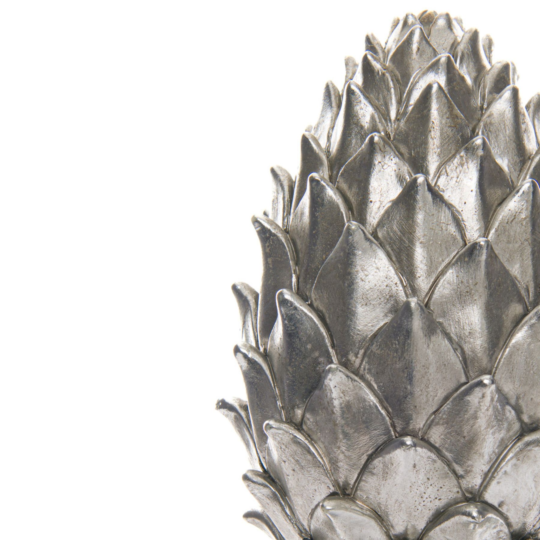 Tall Large Silver Pinecone Finial - Image 2