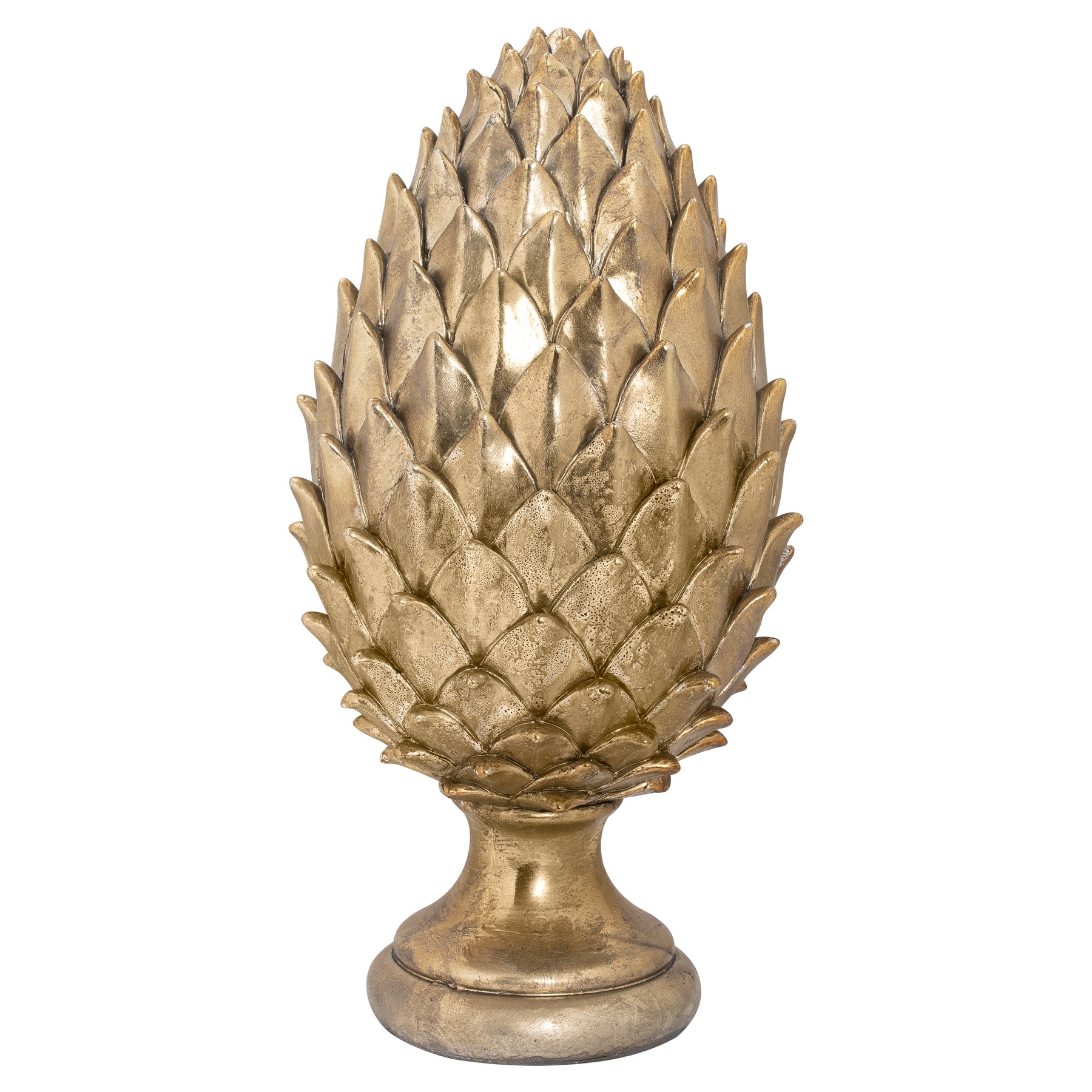 Tall Large Gold Pinecone Finial - Image 1
