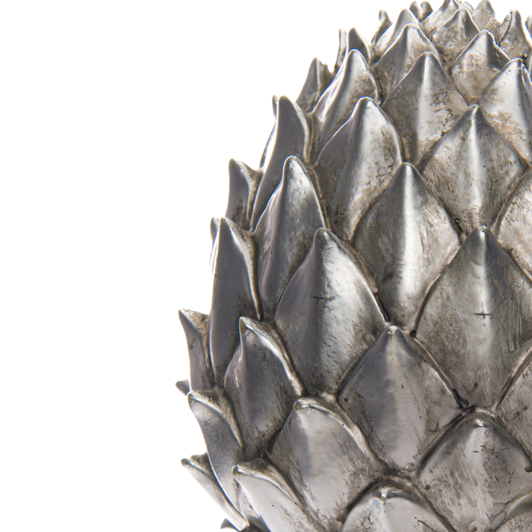 Large Silver Pinecone Finial - Image 2