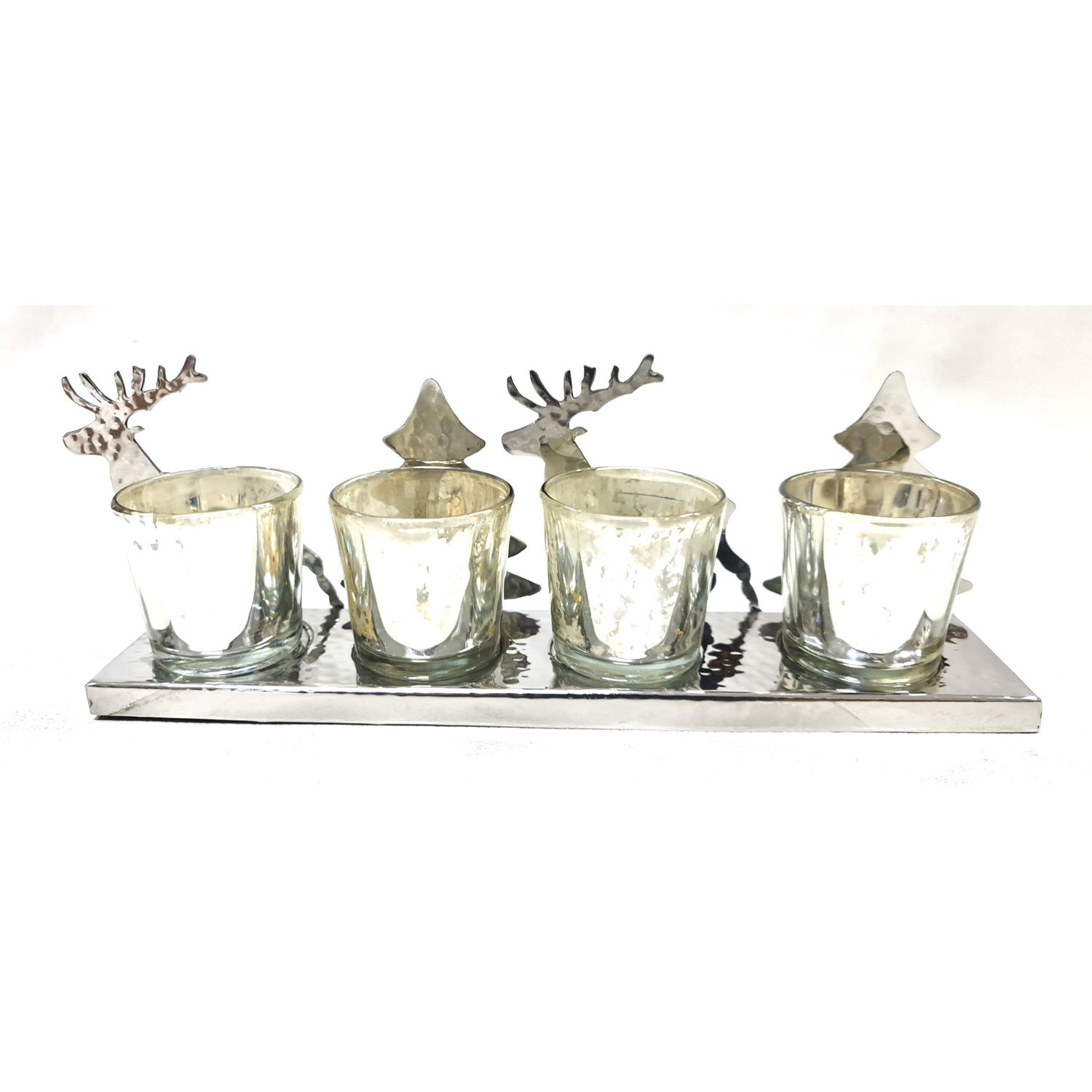 Silver Four Tealight Holder - Image 5