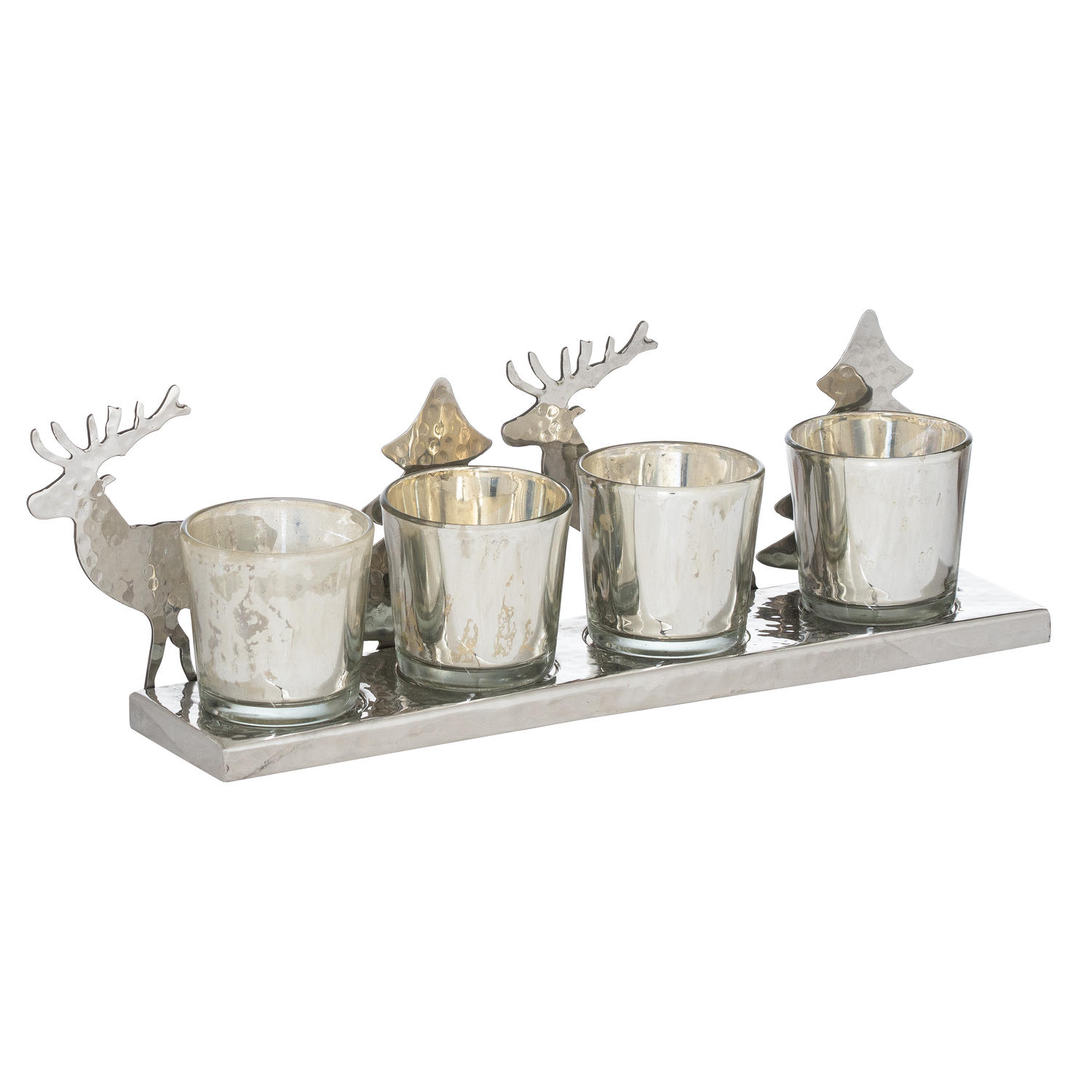 Silver Four Tealight Holder - Image 1