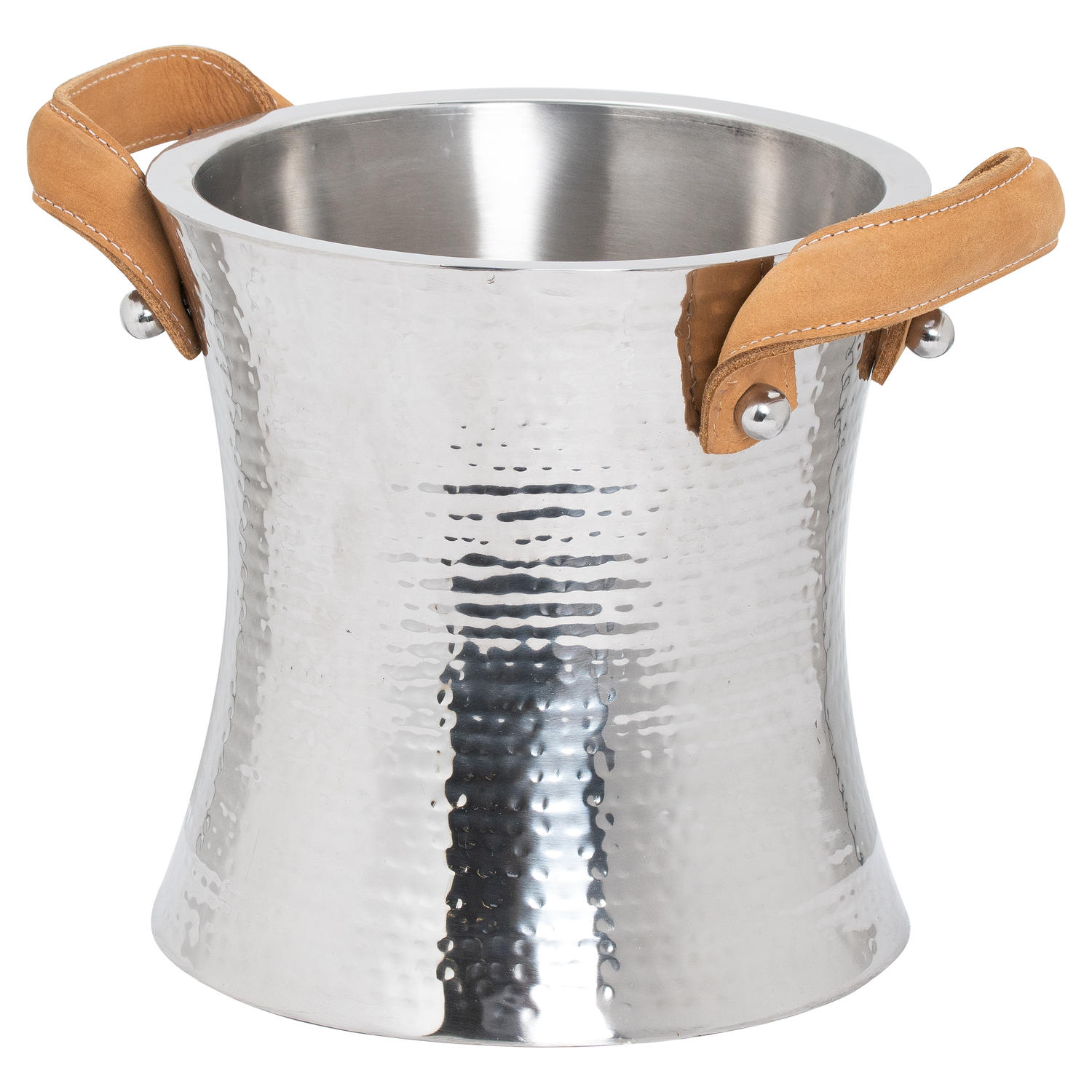 Leather Handled Ice Bucket Wholesale by Hill Interiors