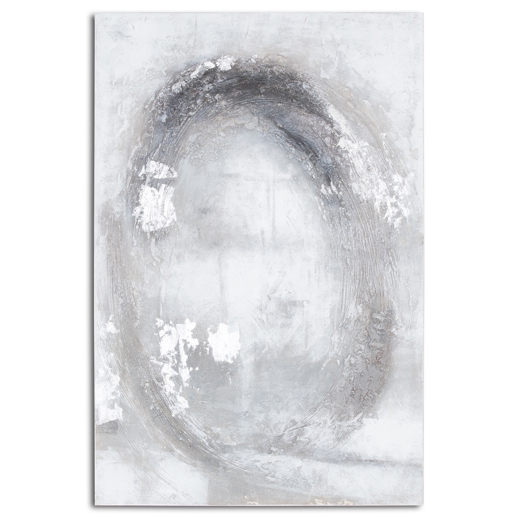 Cortina Silver And Grey Hand Painted Canvas - Image 1