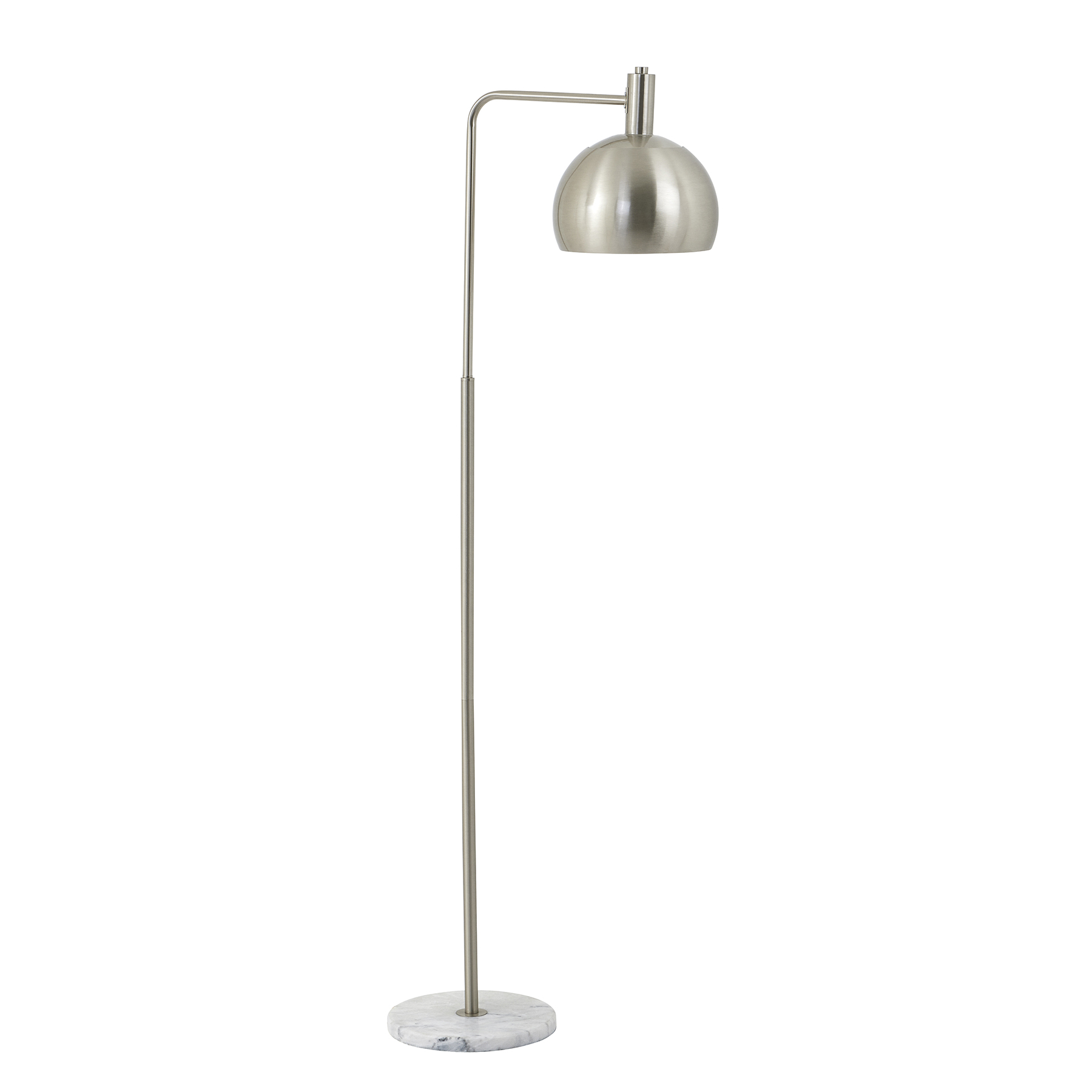 Marble And Silver Industrial Adjustable Floor Lamp - Image 1