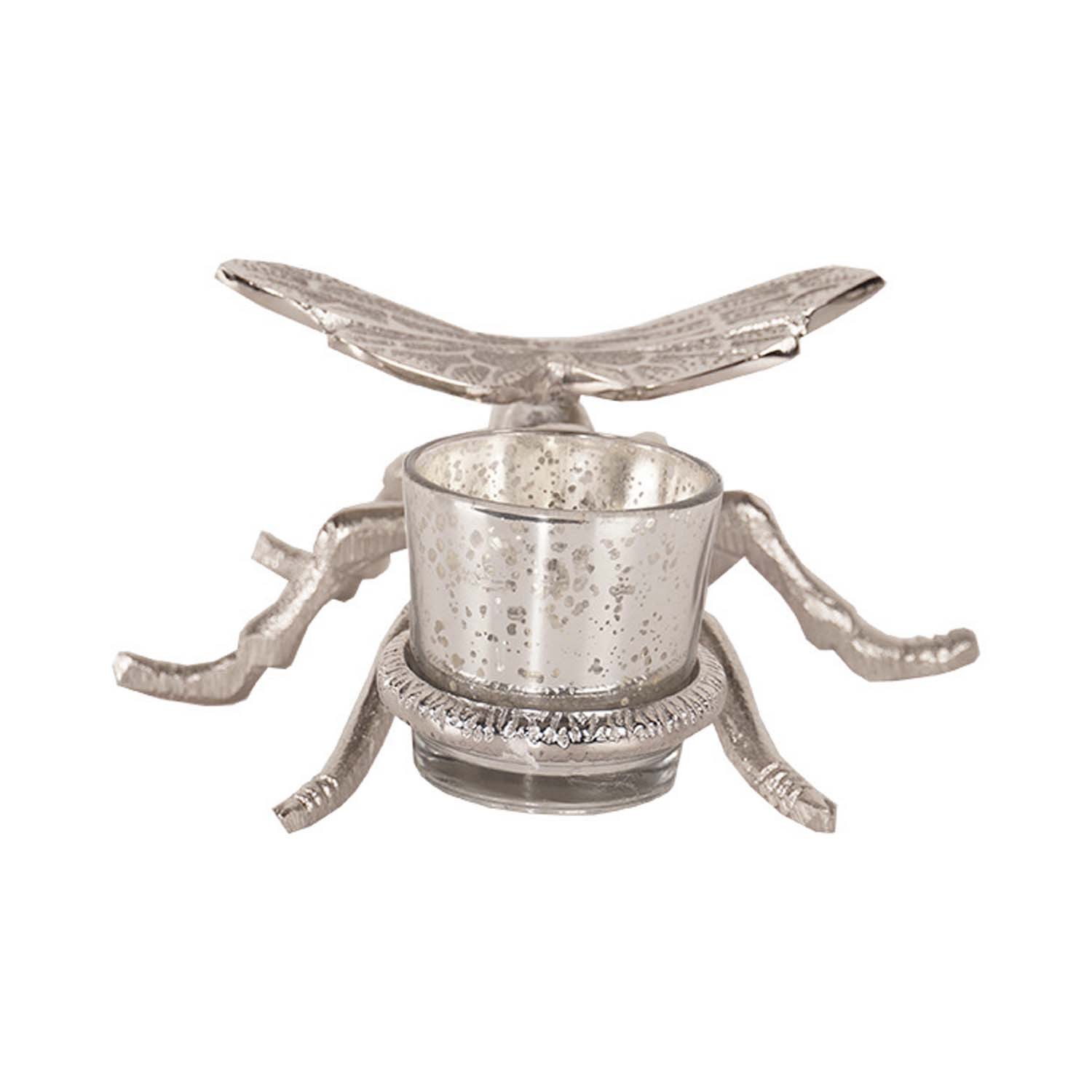 Silver Dragonfly Tealight Holder - Image 3