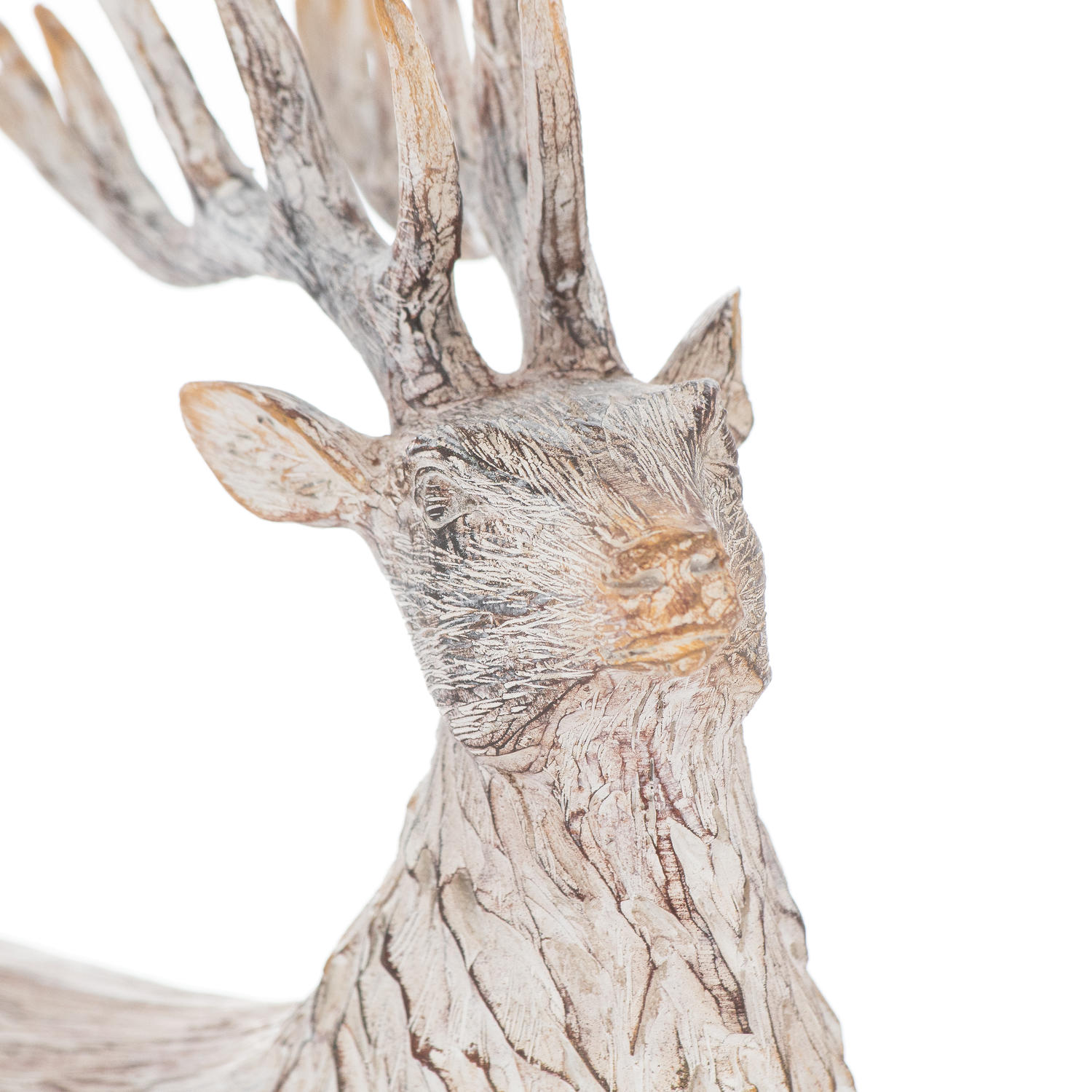 Carved Wood Effect Stag - Image 2