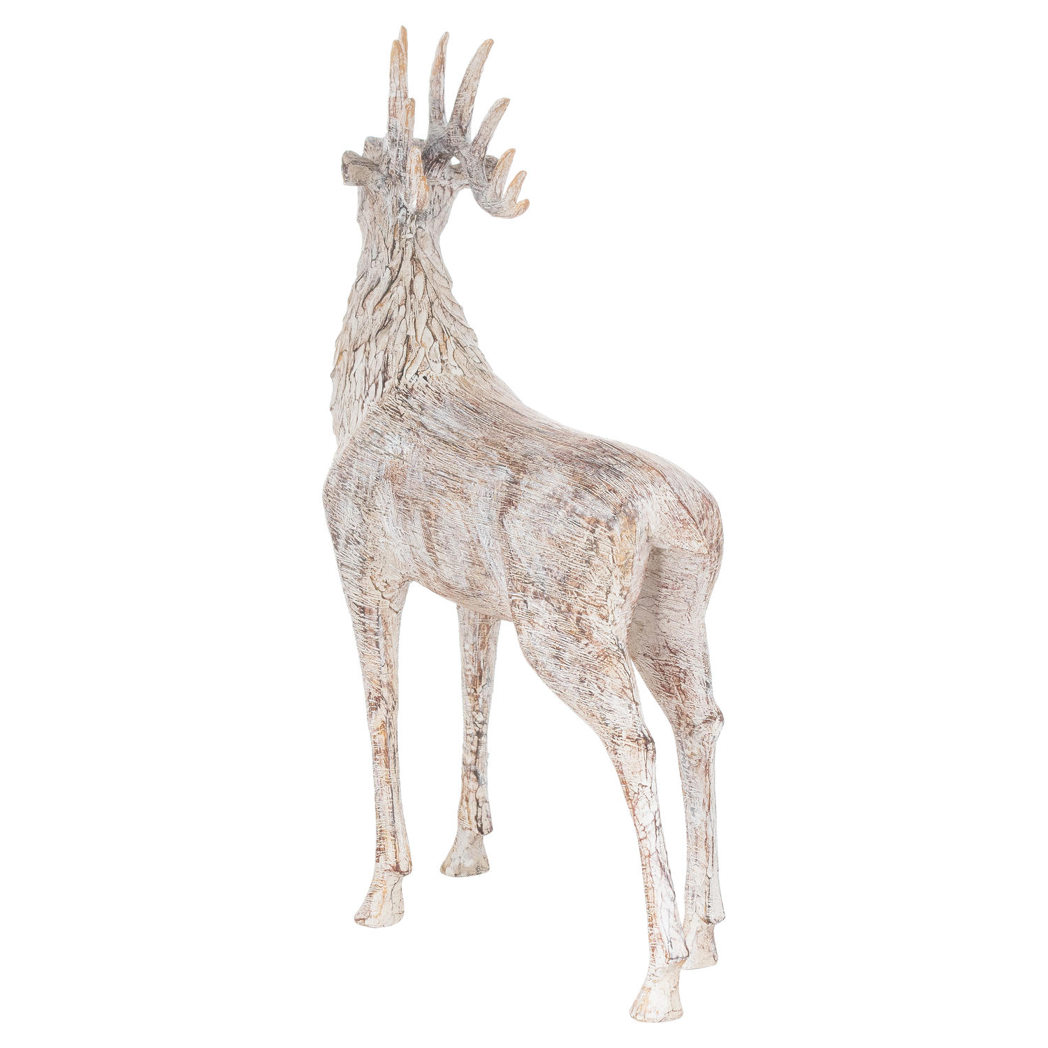 Carved Wood Effect Stag - Image 3