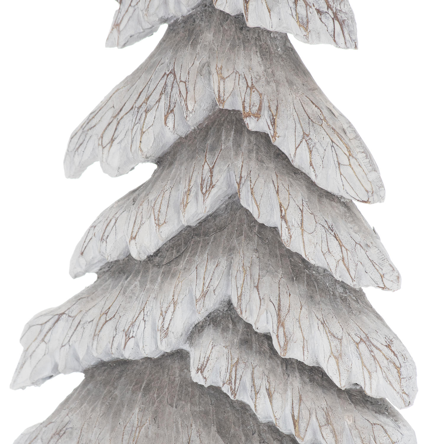 Carved Wood Effect Grey Large Snowy Tree - Image 2