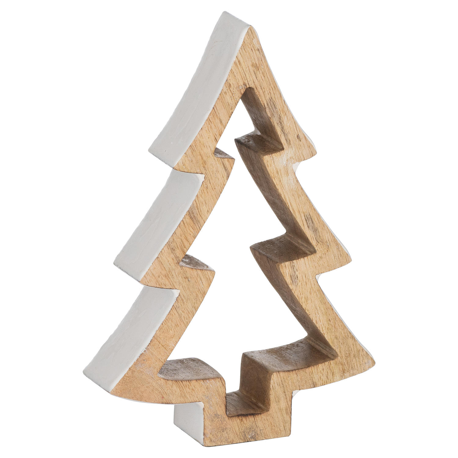 The Noel Collection Snowy Standing Wooden Tree - Image 1