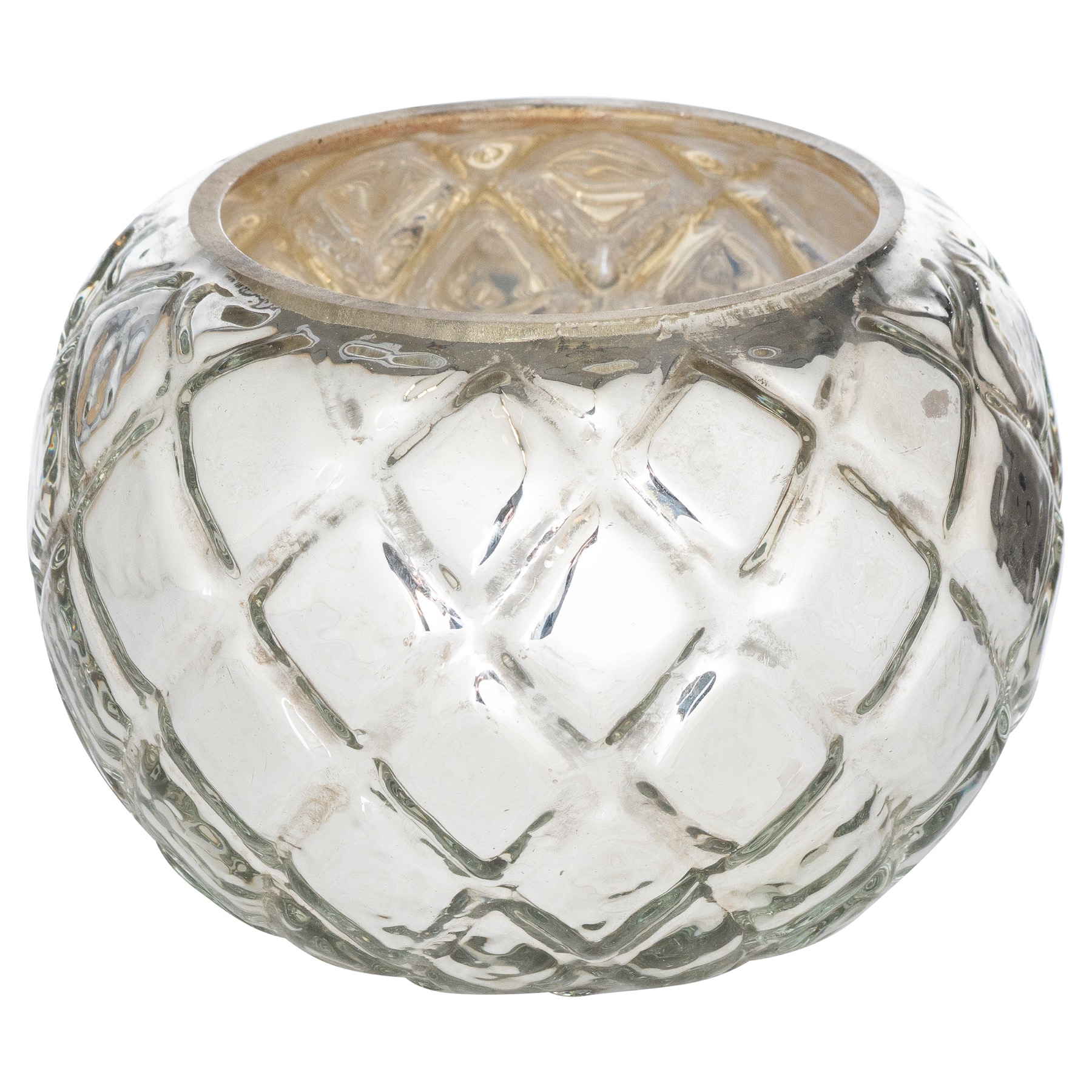 The Noel Collection Silver Etched Tealight Holder - Image 1