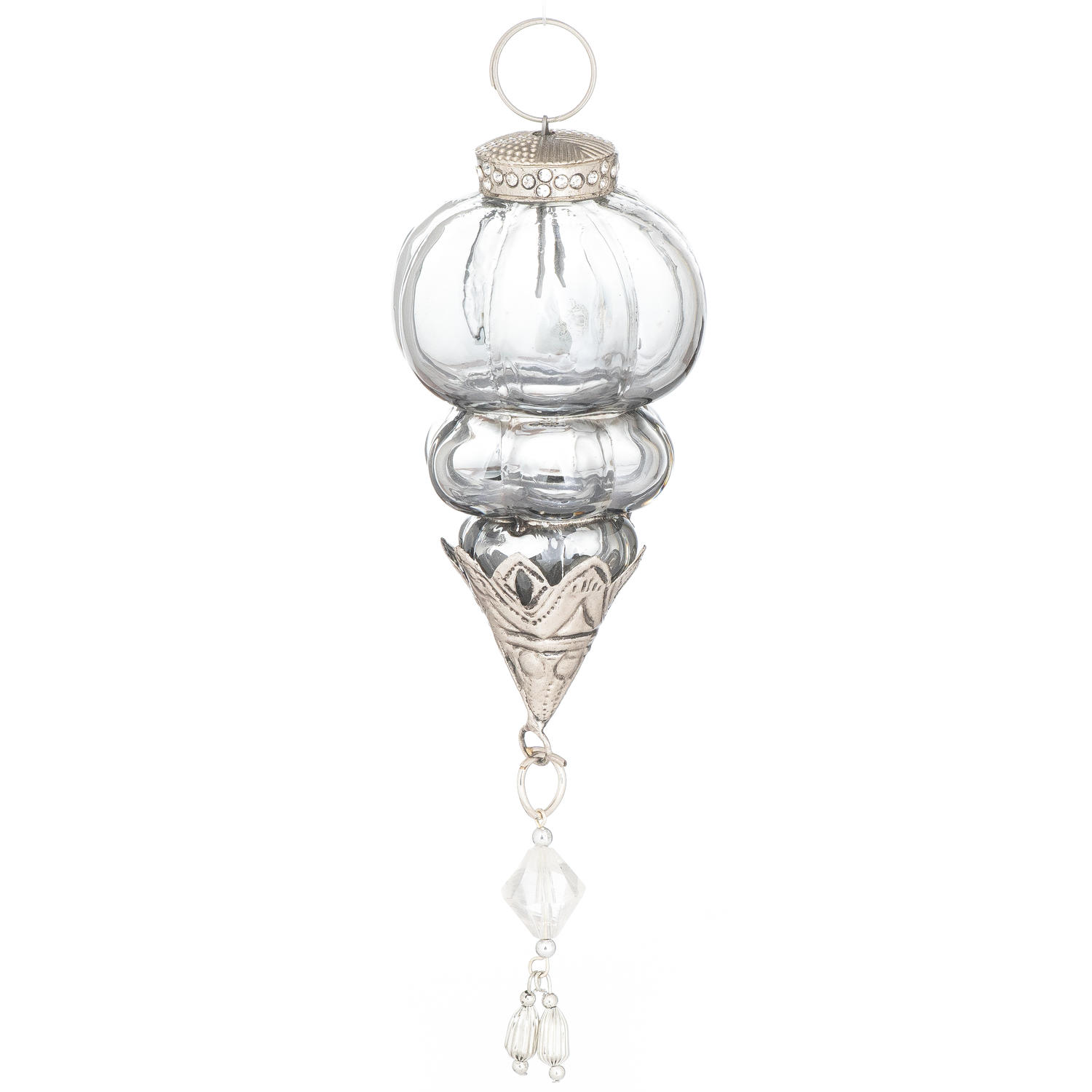 The Noel Collection Smoked Midnight Jewel Drop Bauble - Image 1