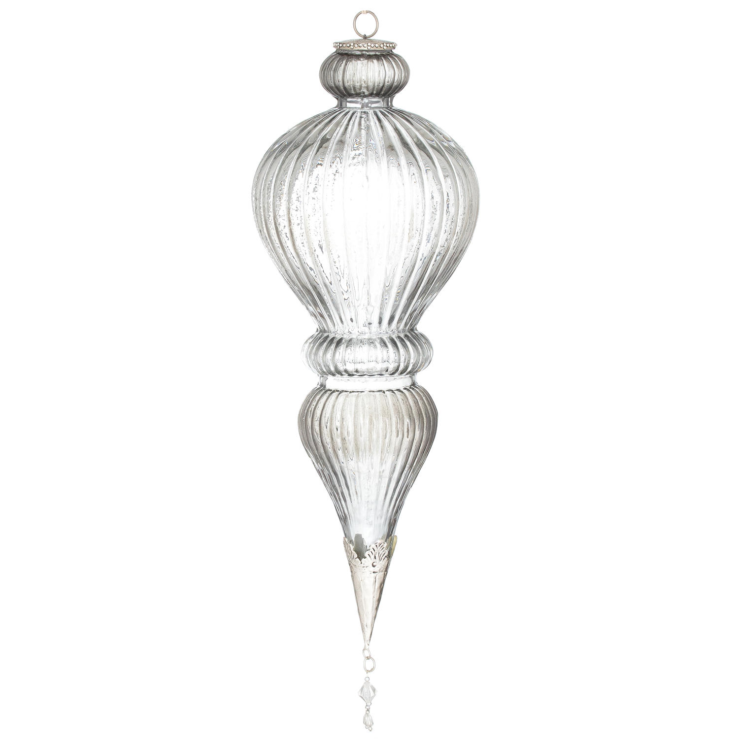 The Noel Collection Smoked Midnight Giant Jewel Drop Bauble - Image 1