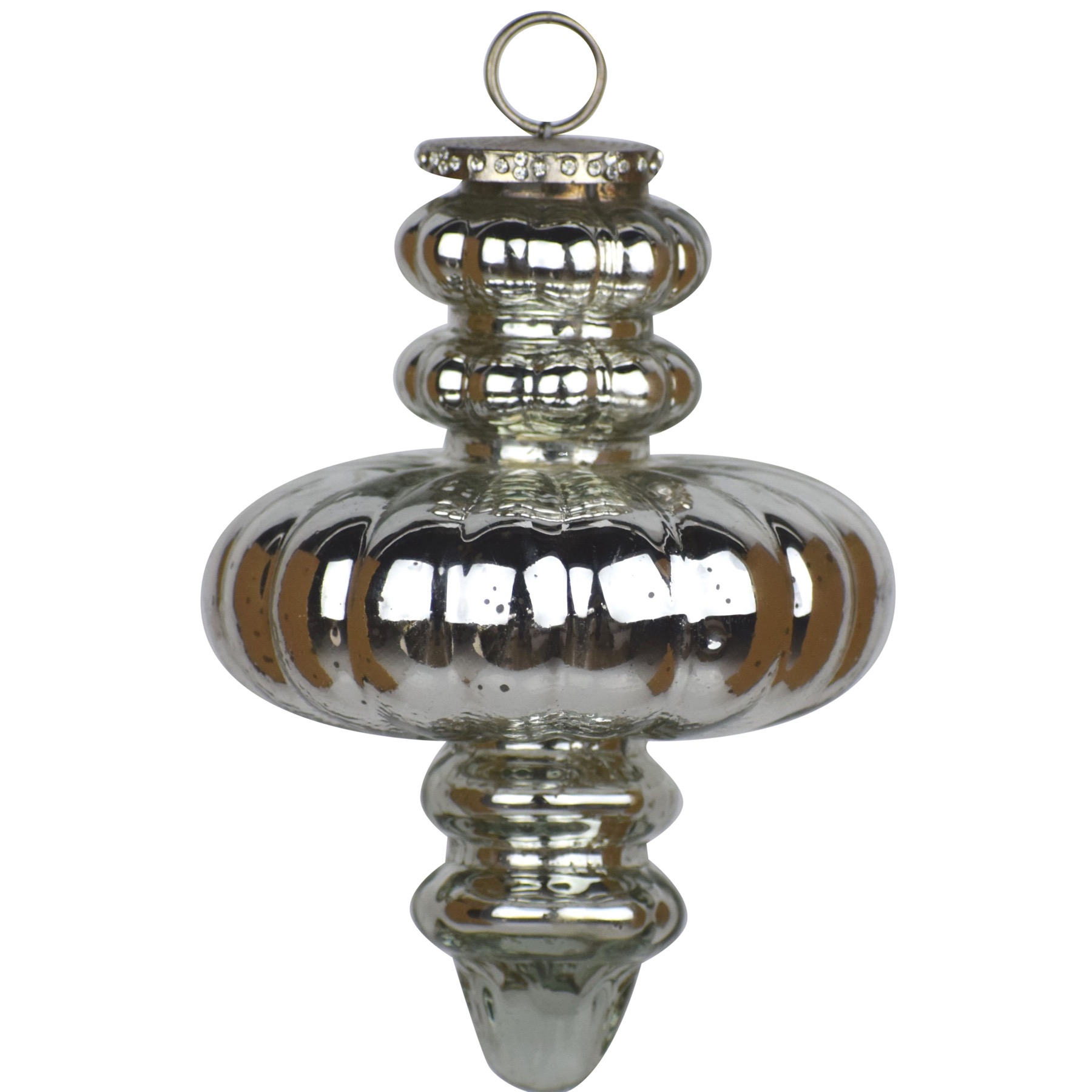 The Noel Collection Silver Large Fluted Bauble - Image 1