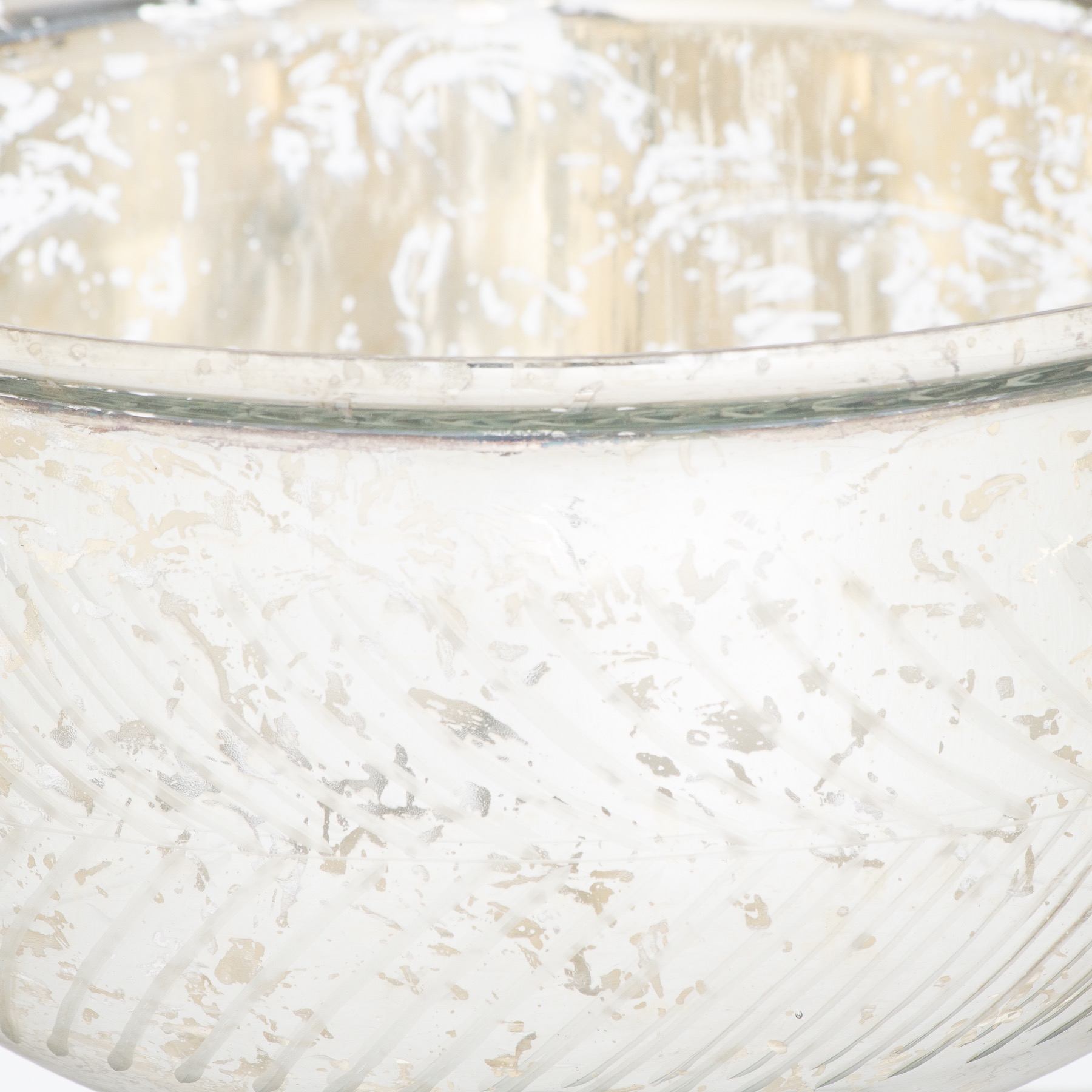 The Lustre Silver Glass Decorative Extra Large Footed Bowl - Image 2